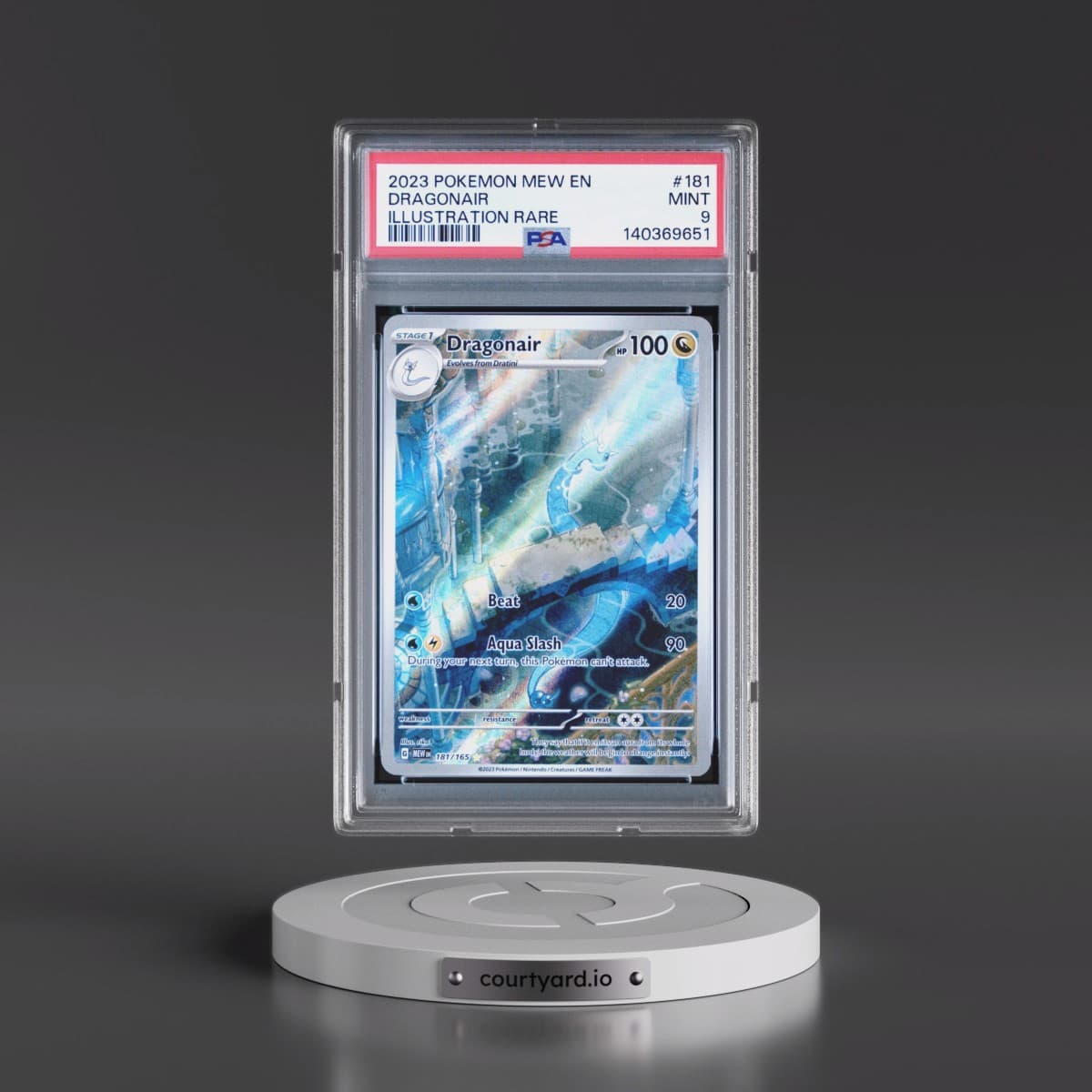 2023 Pokémon Mew EN-151 #181 Dragonair - Illustration Rare (PSA 9 MINT)