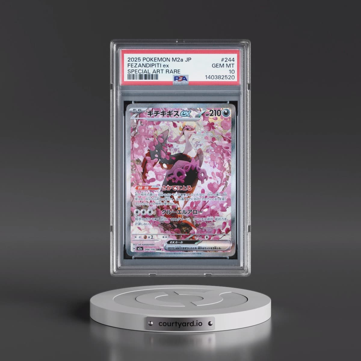 2025 Pokémon M2a-Mega Dream EX #244 Fezandipiti EX - Holo Special Art Rare (PSA 10 GEM MINT)