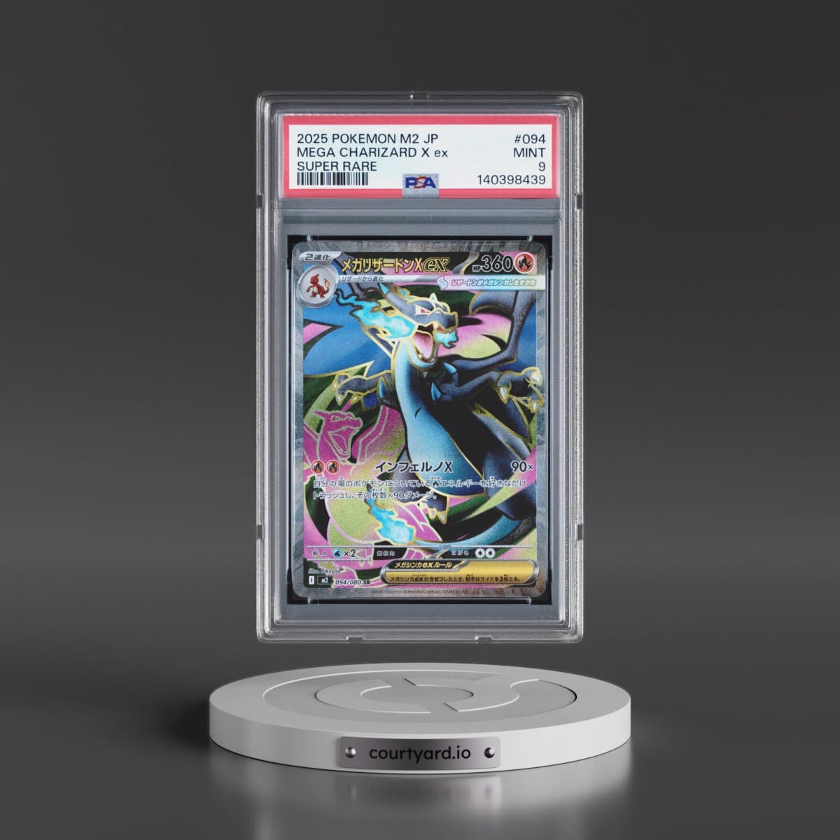 2025 Pokémon M2-Inferno X #094 Mega Charizard X EX - Holo Super Rare (PSA 9 MINT)