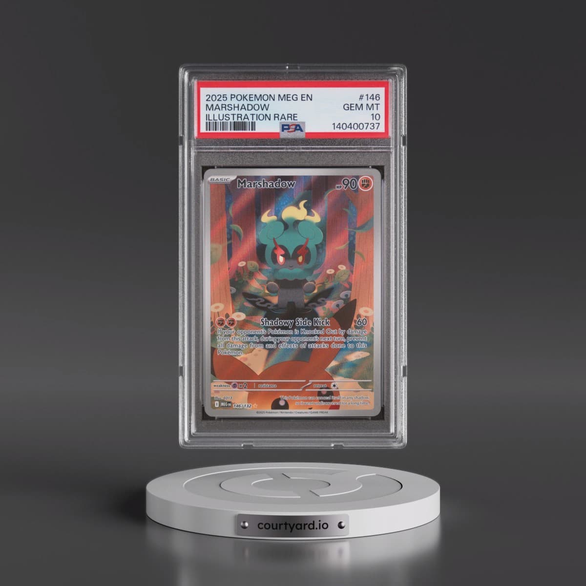 2025 Pokémon Meg EN-Mega Evolution #146 Marshadow - Illustration Rare (PSA 10 GEM MINT)