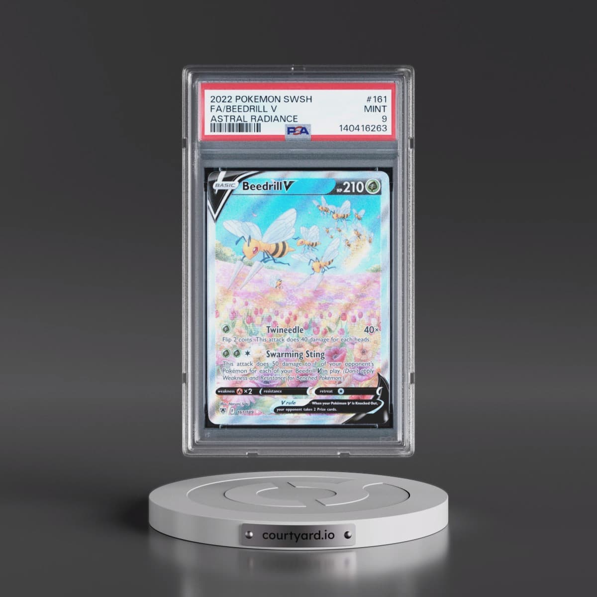 2022 Pokémon Sword & Shield Astral Radiance #161 Beedrill V - Holo Full Art (PSA 9 MINT)