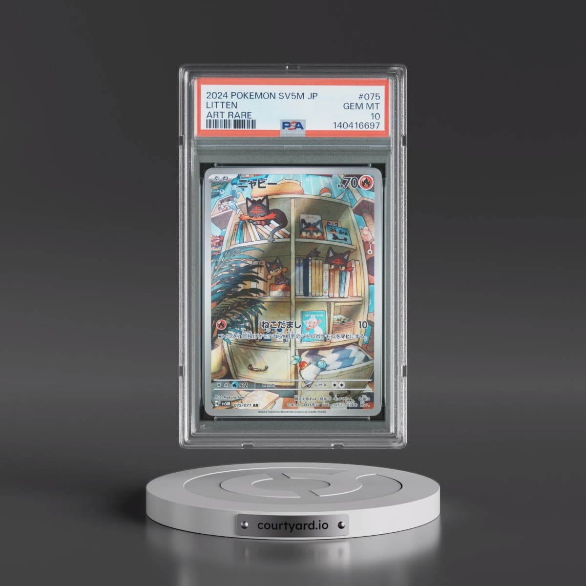 2024 Pokémon Sv5m-Cyber Judge #075 Litten - Art Rare (PSA 10 GEM MINT)