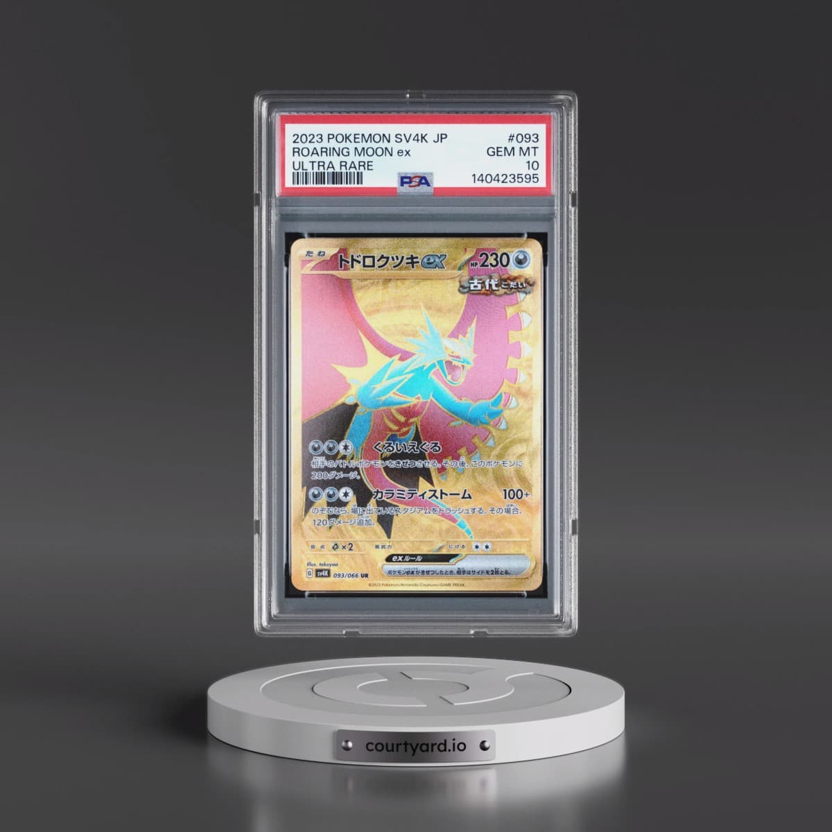 2023 Pokémon Sv4k-Ancient Roar #093 Roaring Moon EX - Holo Ultra Rare (PSA 10 GEM MINT)