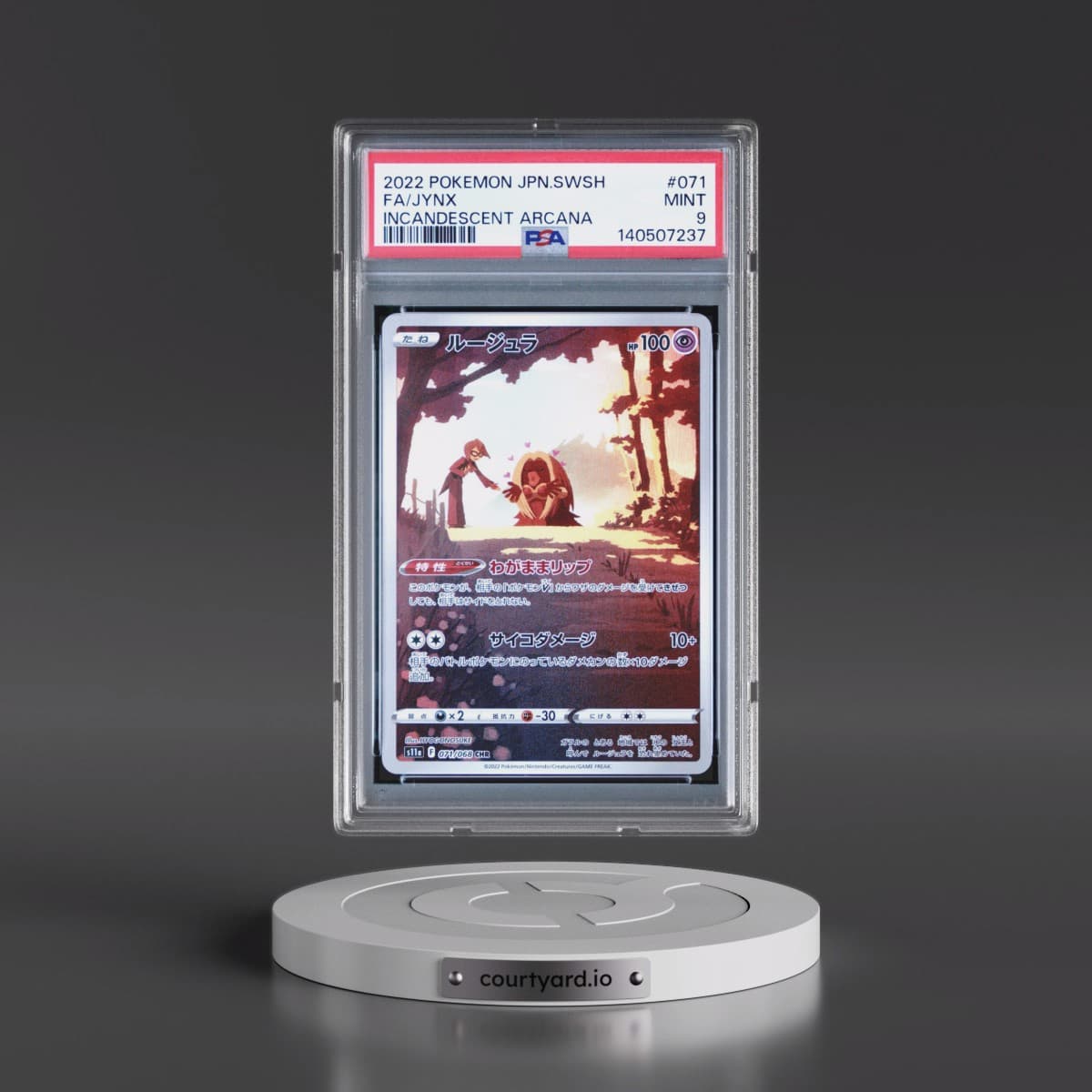 2022 Pokémon Sword & Shield Incandescent Arcana #071 Jynx - Full Art (PSA 9 MINT)