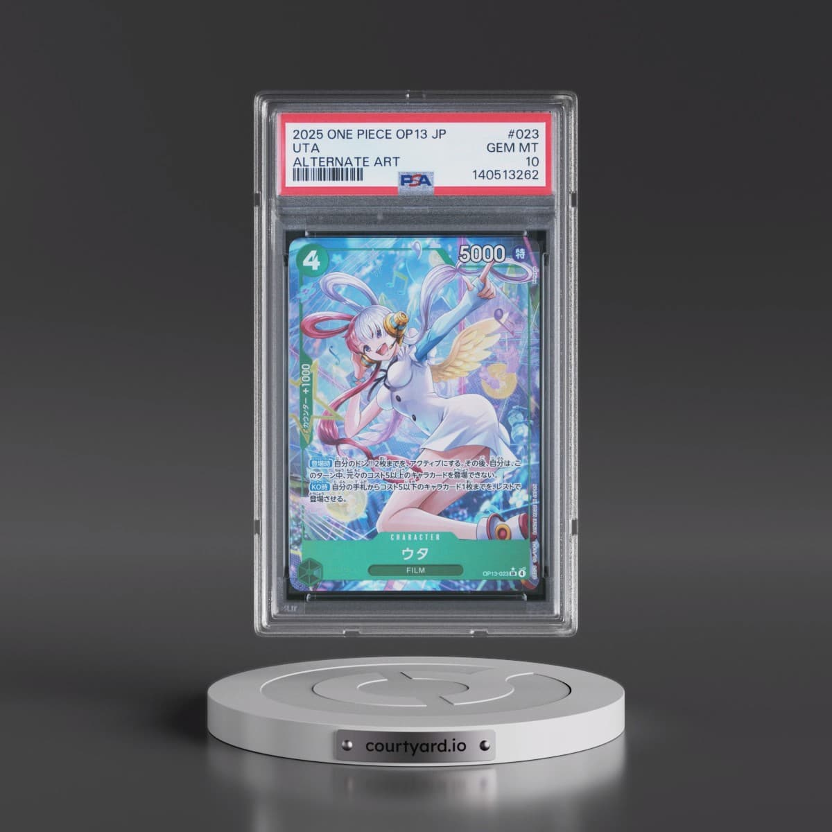 2025 One Piece Japanese OP13-Carrying on His Will #023 Uta - Alternate Art (PSA 10 GEM MINT)