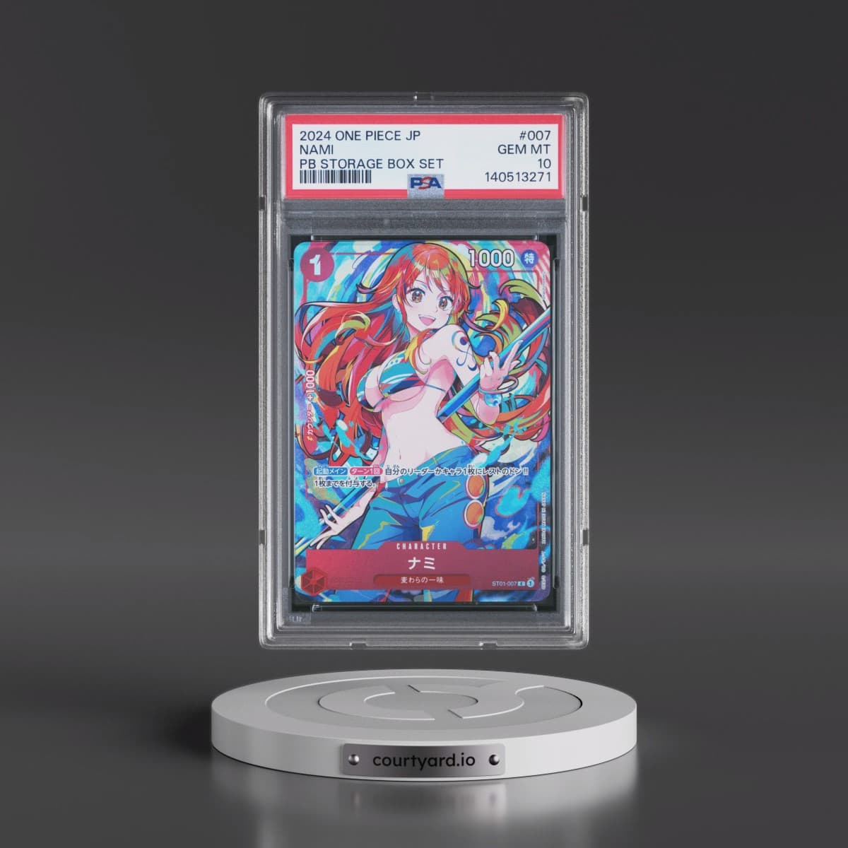 2024 One Piece Japanese Premium Booster -One Piece Card the Best- Storage Box Set #007 Nami (PSA 10 GEM MINT)