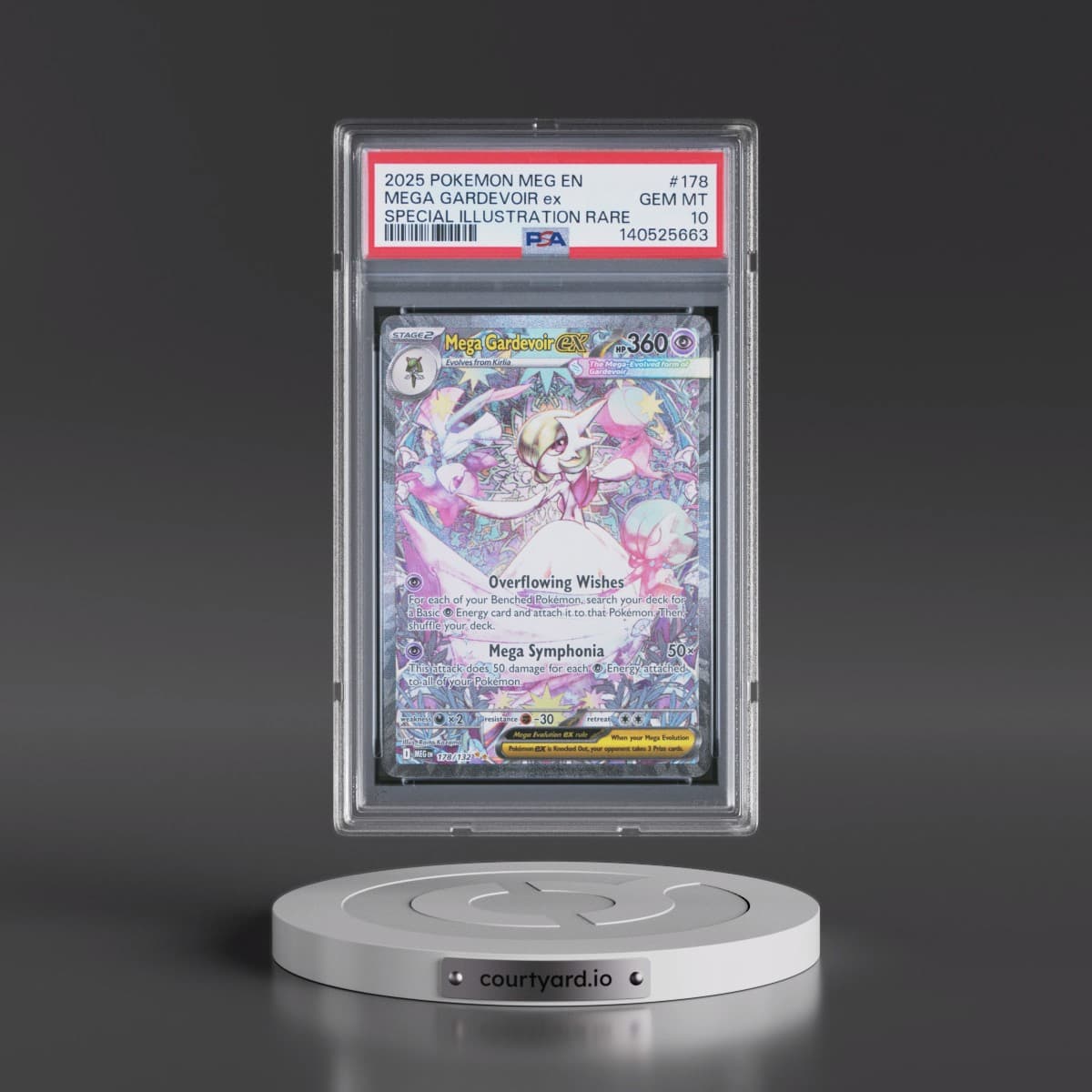 2025 Pokémon Meg EN-Mega Evolution #178 Mega Gardevoir EX - Holo Special Illustration Rare (PSA 10 GEM MINT)