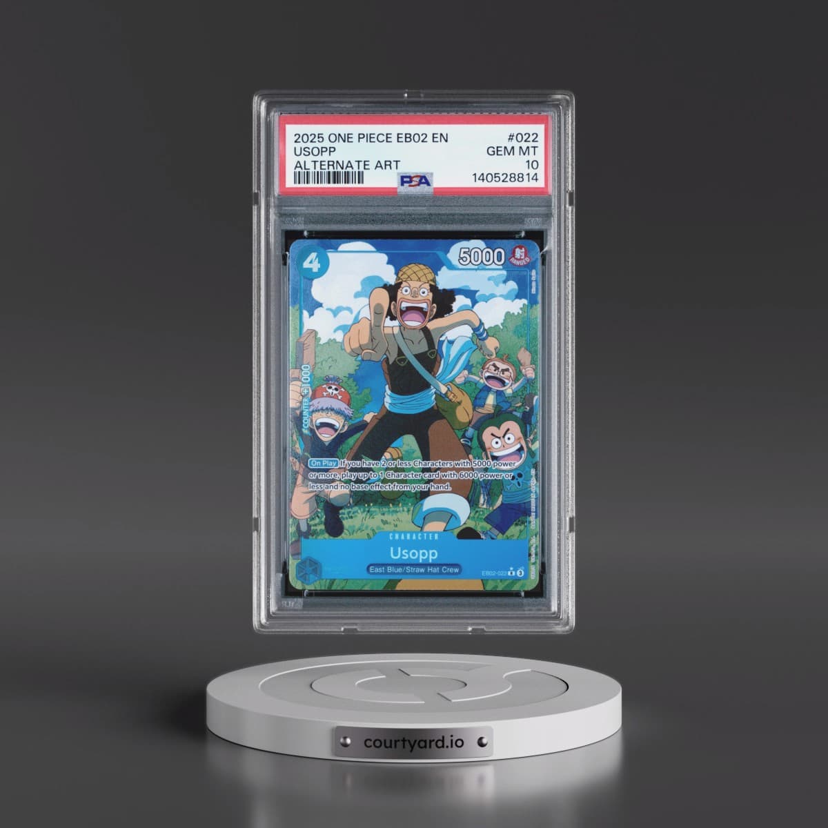 2025 One Piece EB02-Extra Booster -Anime 25th Collection #022 Usopp - Alternate Art (PSA 10 GEM MINT)