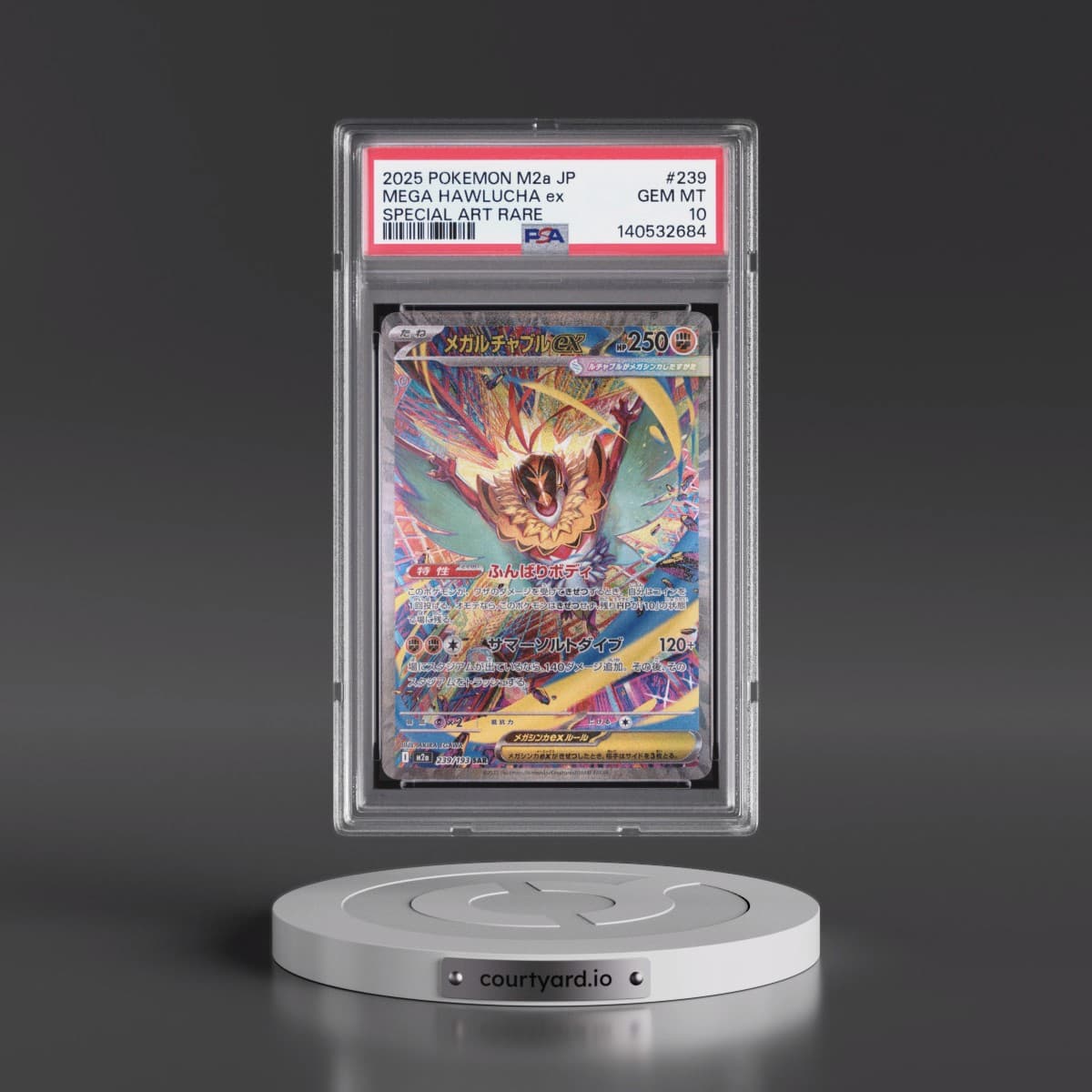 2025 Pokémon M2a-Mega Dream EX #239 Mega Hawlucha EX - Holo Special Art Rare (PSA 10 GEM MINT)
