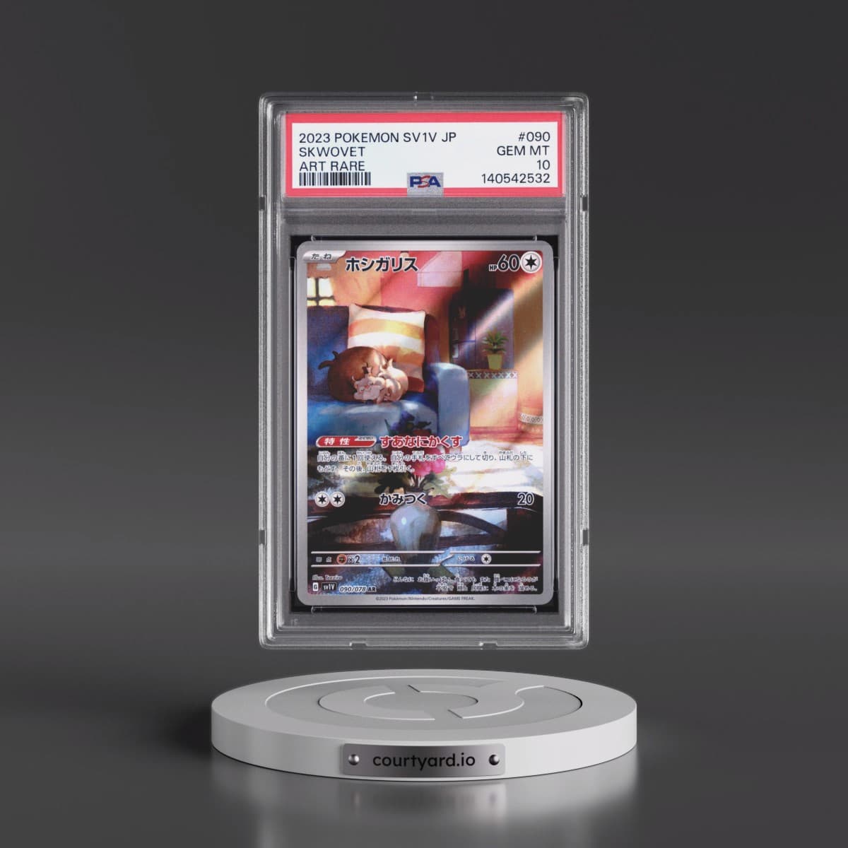 2023 Pokémon Sv1v-Violet EX #090 Skwovet - Art Rare (PSA 10 GEM MINT)