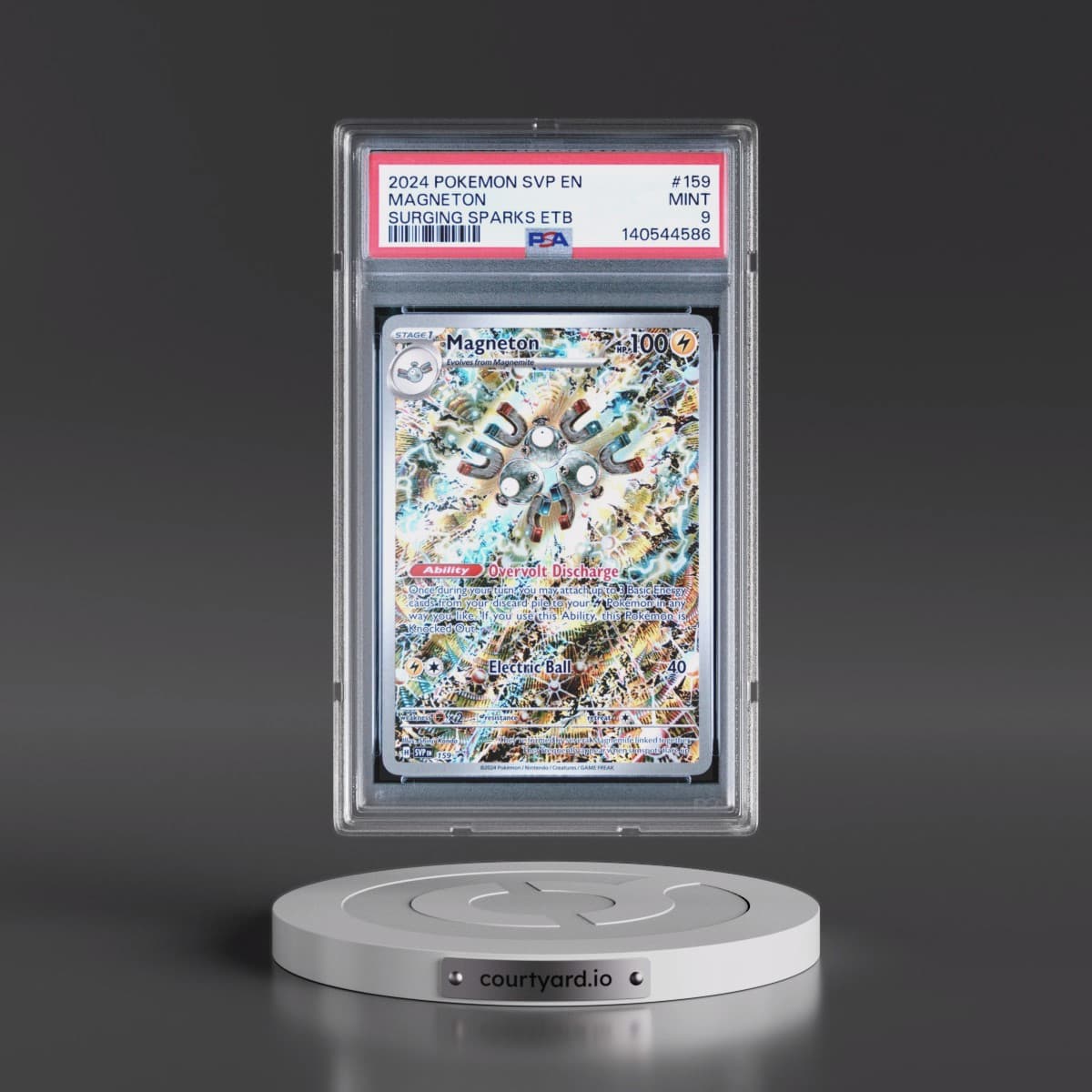 2024 Pokémon Svp EN-SV Black Star Promo #159 Magneton - Surging Sparks Elite Trainer Box (PSA 9 MINT)