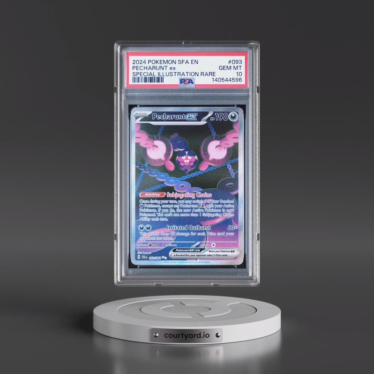 2024 Pokémon Sfa EN-Shrouded Fable #093 Pecharunt EX - Holo Special Illustration Rare (PSA 10 GEM MINT)