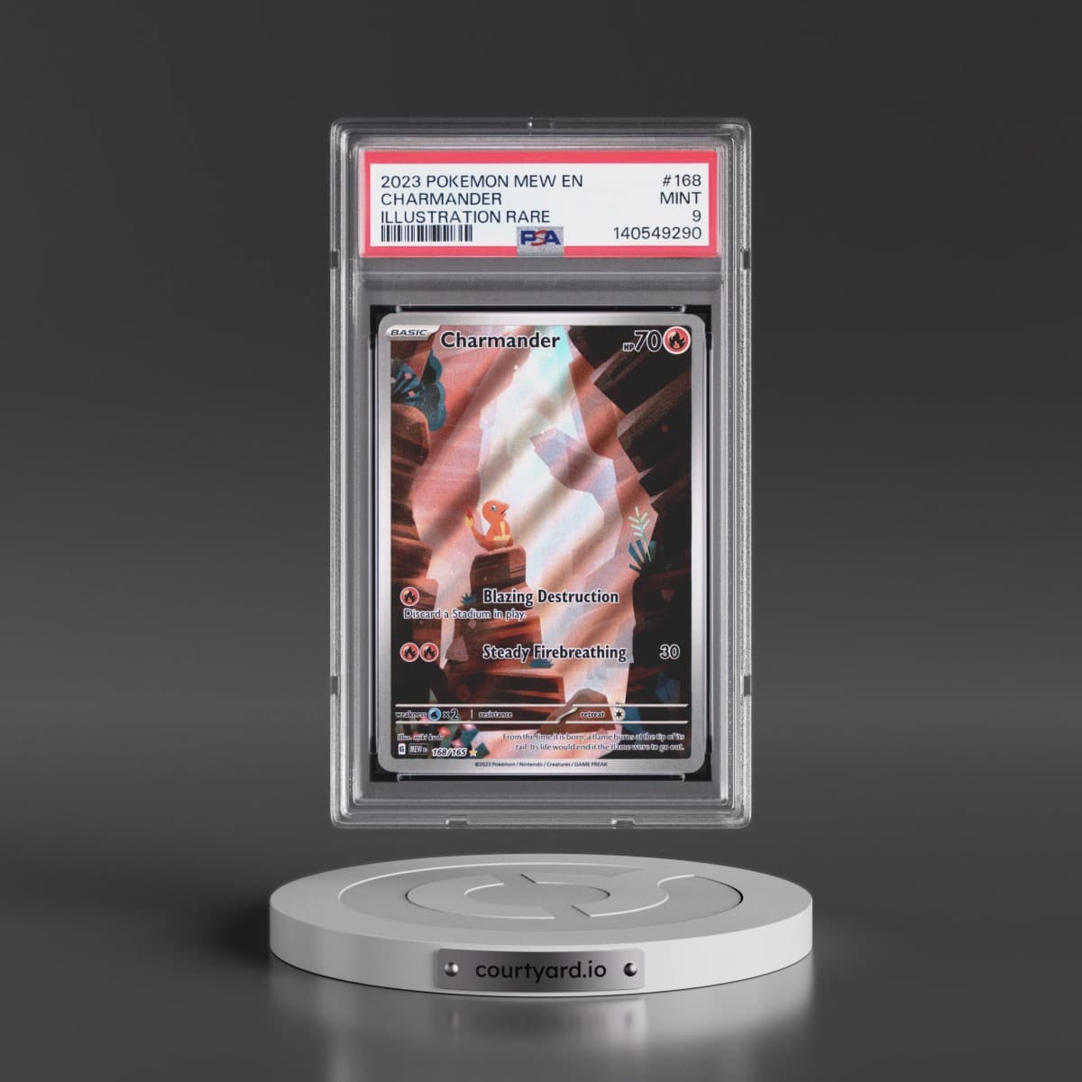 2023 Pokémon Mew EN-151 #168 Charmander - Illustration Rare (PSA 9 MINT)