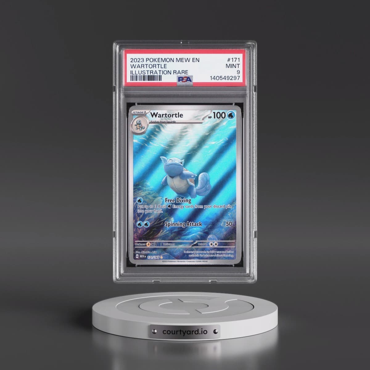 2023 Pokémon Mew EN-151 #171 Wartortle - Illustration Rare (PSA 9 MINT)