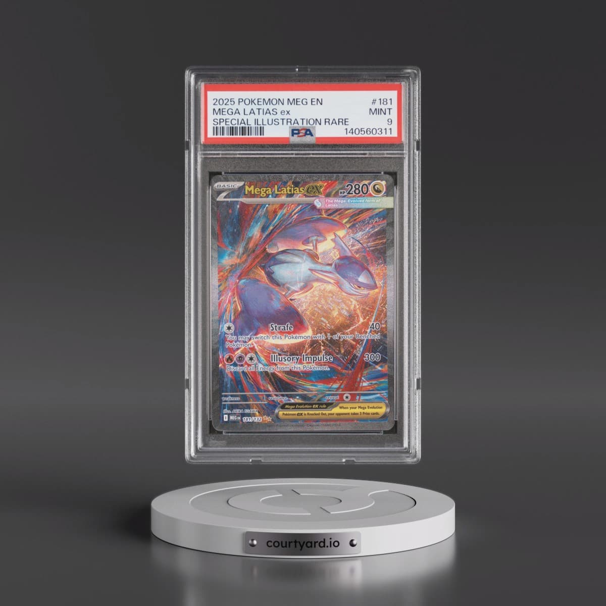 2025 Pokémon Meg EN-Mega Evolution #181 Mega Latias EX - Holo Special Illustration Rare (PSA 9 MINT)