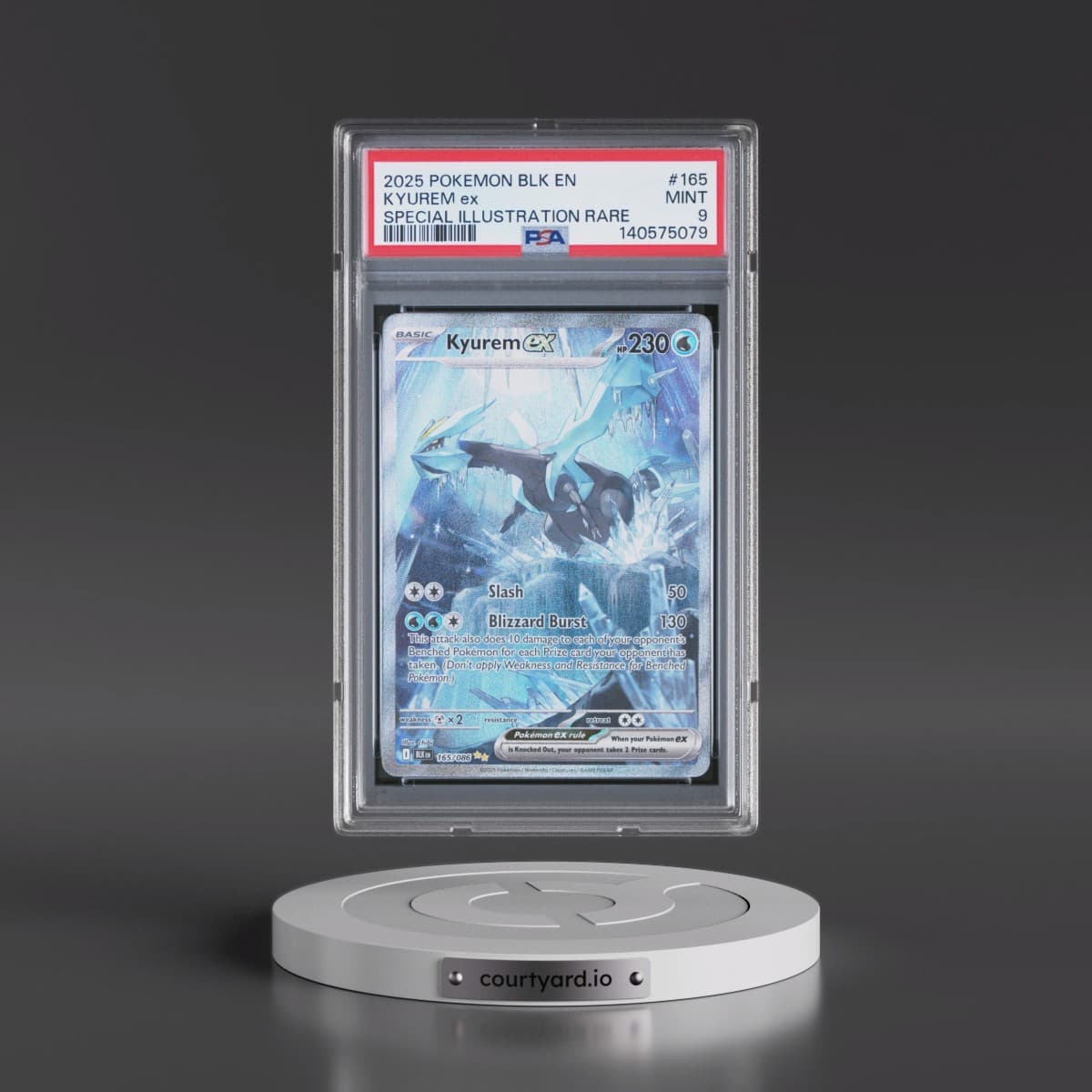 2025 Pokémon Blk EN-Black Bolt #165 Kyurem EX - Holo Special Illustration Rare (PSA 9 MINT)