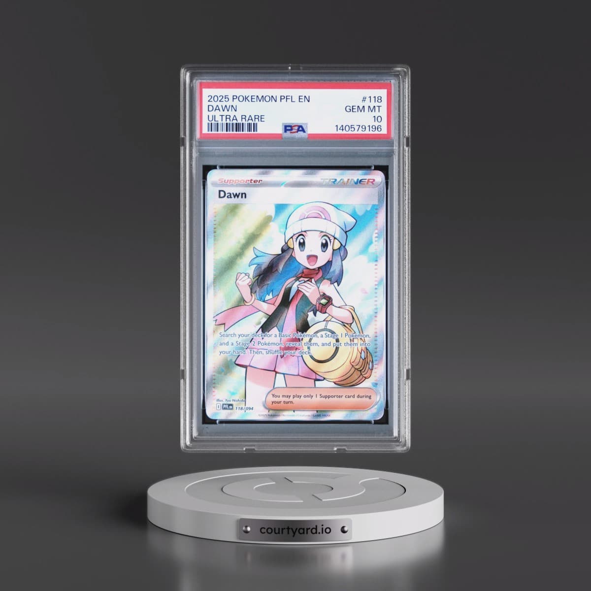 2025 Pokémon Pfl EN-Phantasmal Flames #118 Dawn - Ultra Rare (PSA 10 GEM MINT)