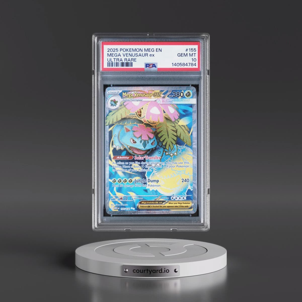 2025 Pokémon Meg EN-Mega Evolution #155 Mega Venusaur EX - Holo Ultra Rare (PSA 10 GEM MINT)