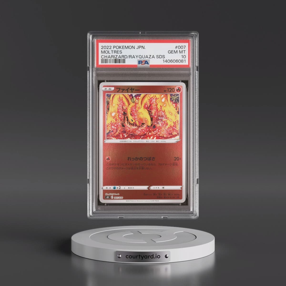 2022 Pokémon Charizard Vstar VS Rayquaza Vmax Special Deck Set #007 Moltres (PSA 10 GEM MINT)