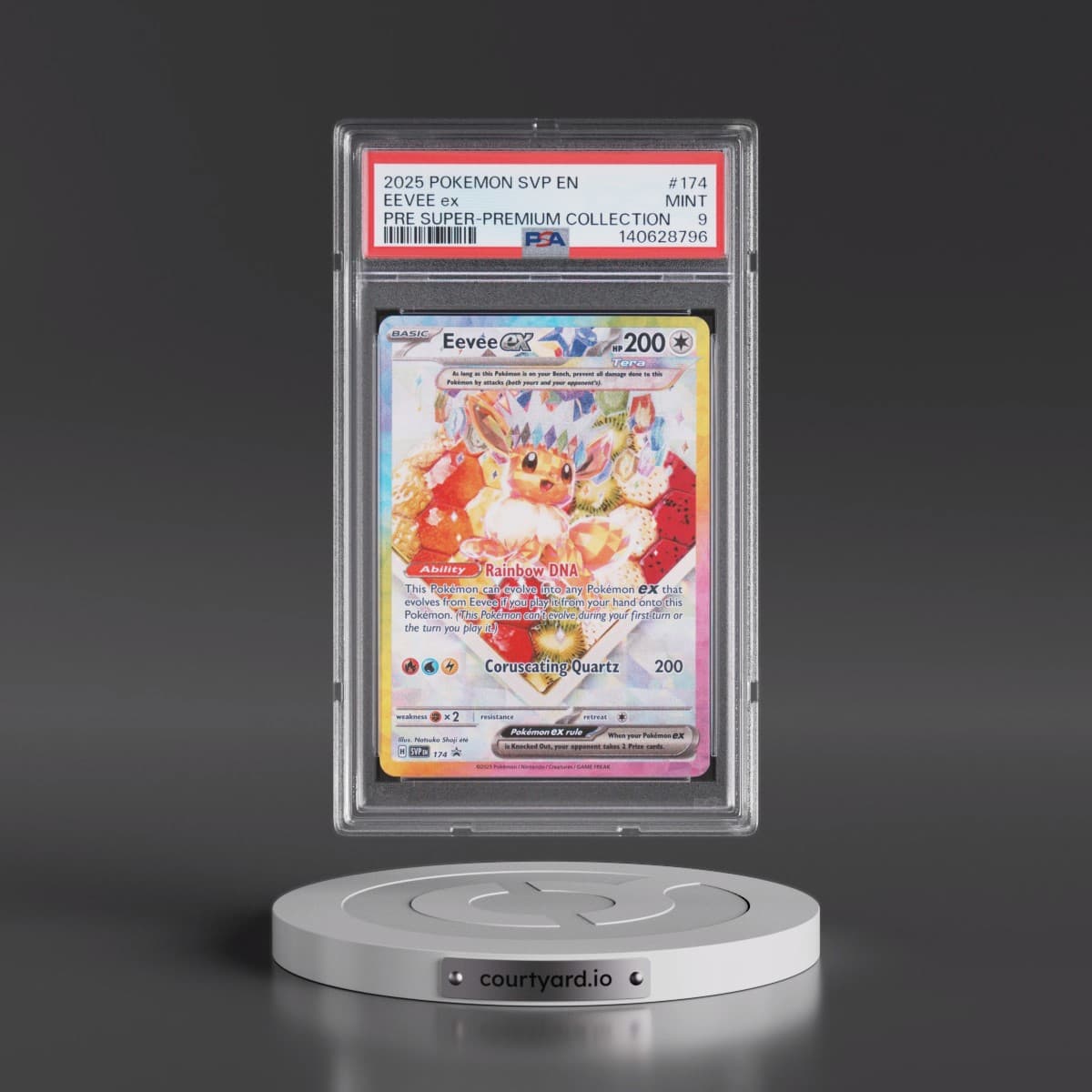 2025 Pokémon Svp EN-SV Black Star Promo #174 Eevee EX - Holo Prismatic Evolutions Super-Premium Collection (PSA 9 MINT)