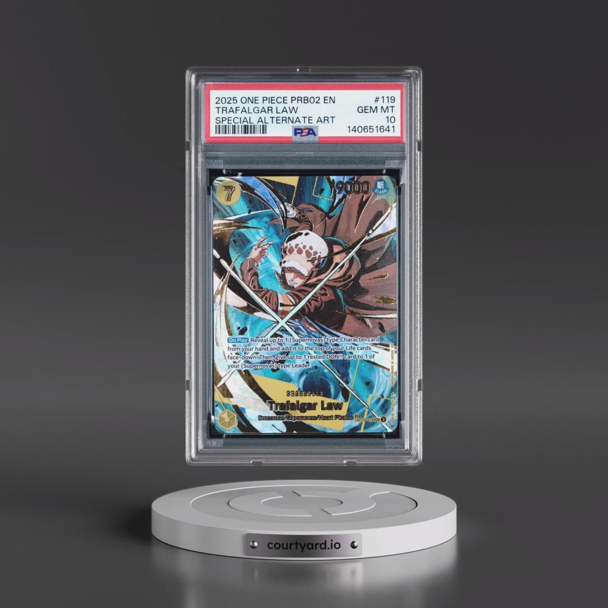 2025 One Piece PRB02-Premium Booster -One Piece Card the Best- Vol.2 #119 Trafalgar Law - Special Alternate Art (PSA 10 GEM MINT)