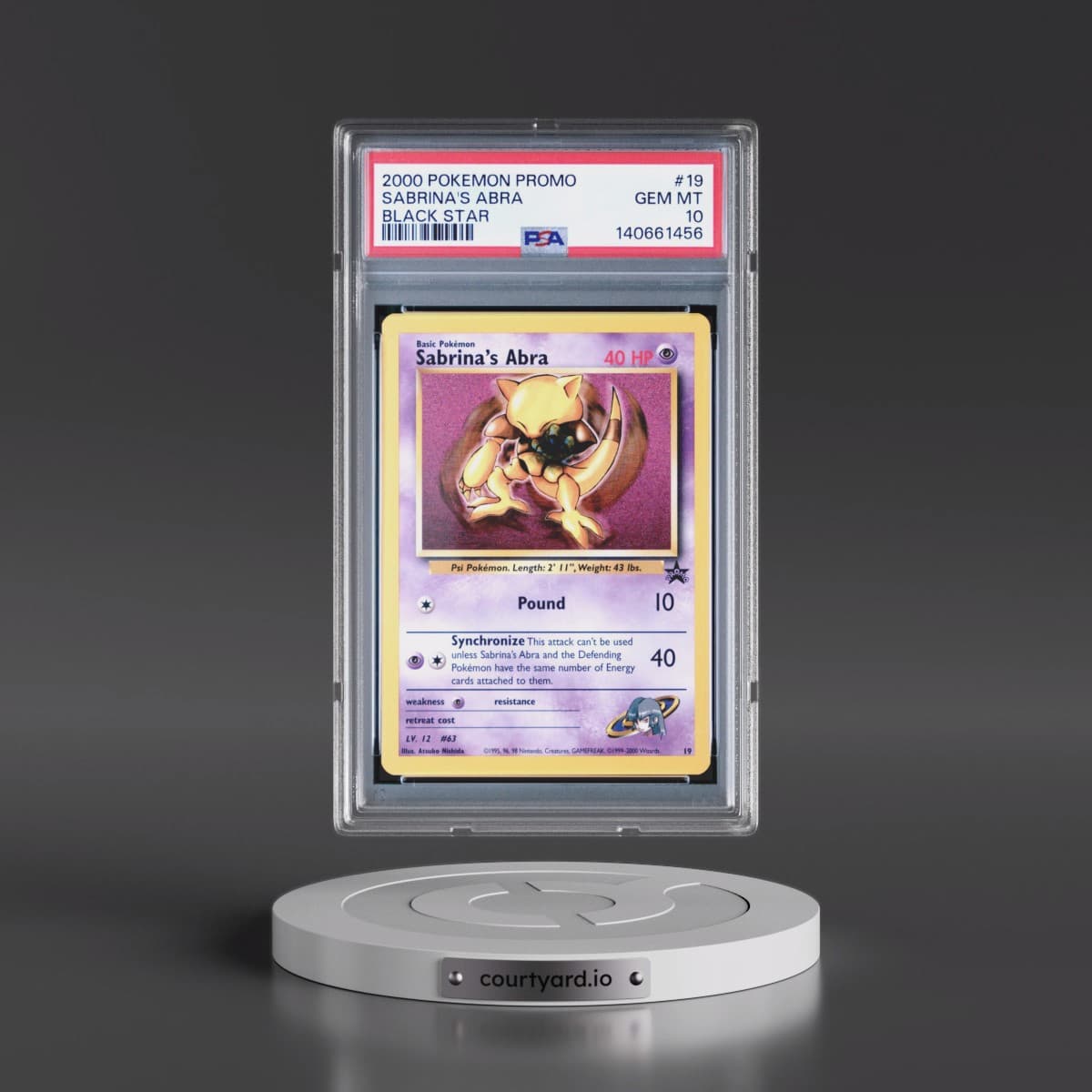 2000 Pokémon Promo Black Star #19 Sabrina's Abra (PSA 10 GEM MINT)