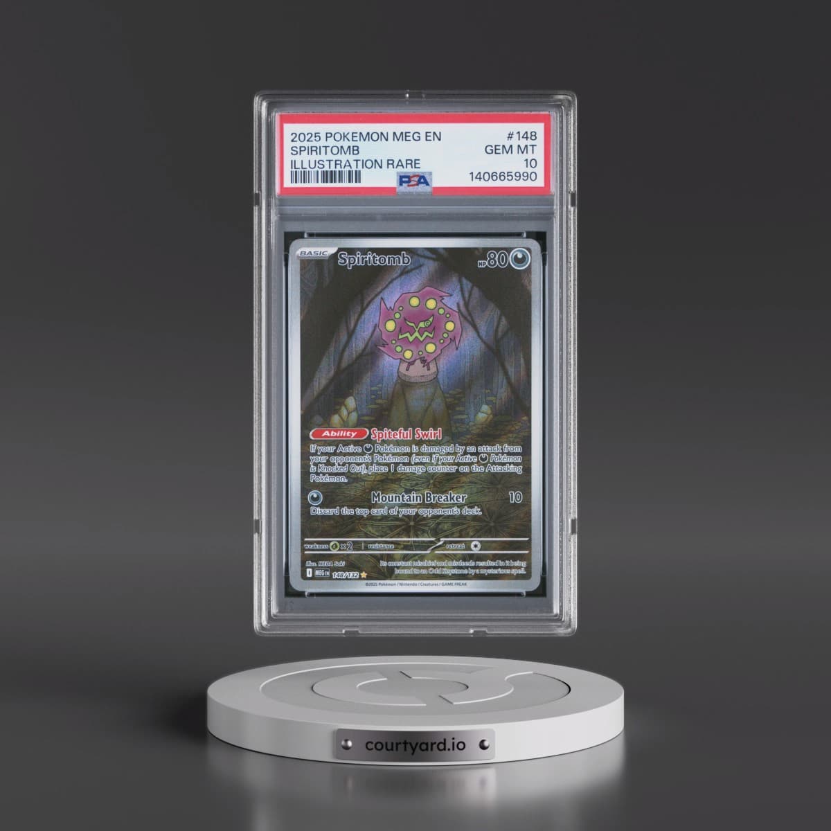 2025 Pokémon Meg EN-Mega Evolution #148 Spiritomb - Illustration Rare (PSA 10 GEM MINT)