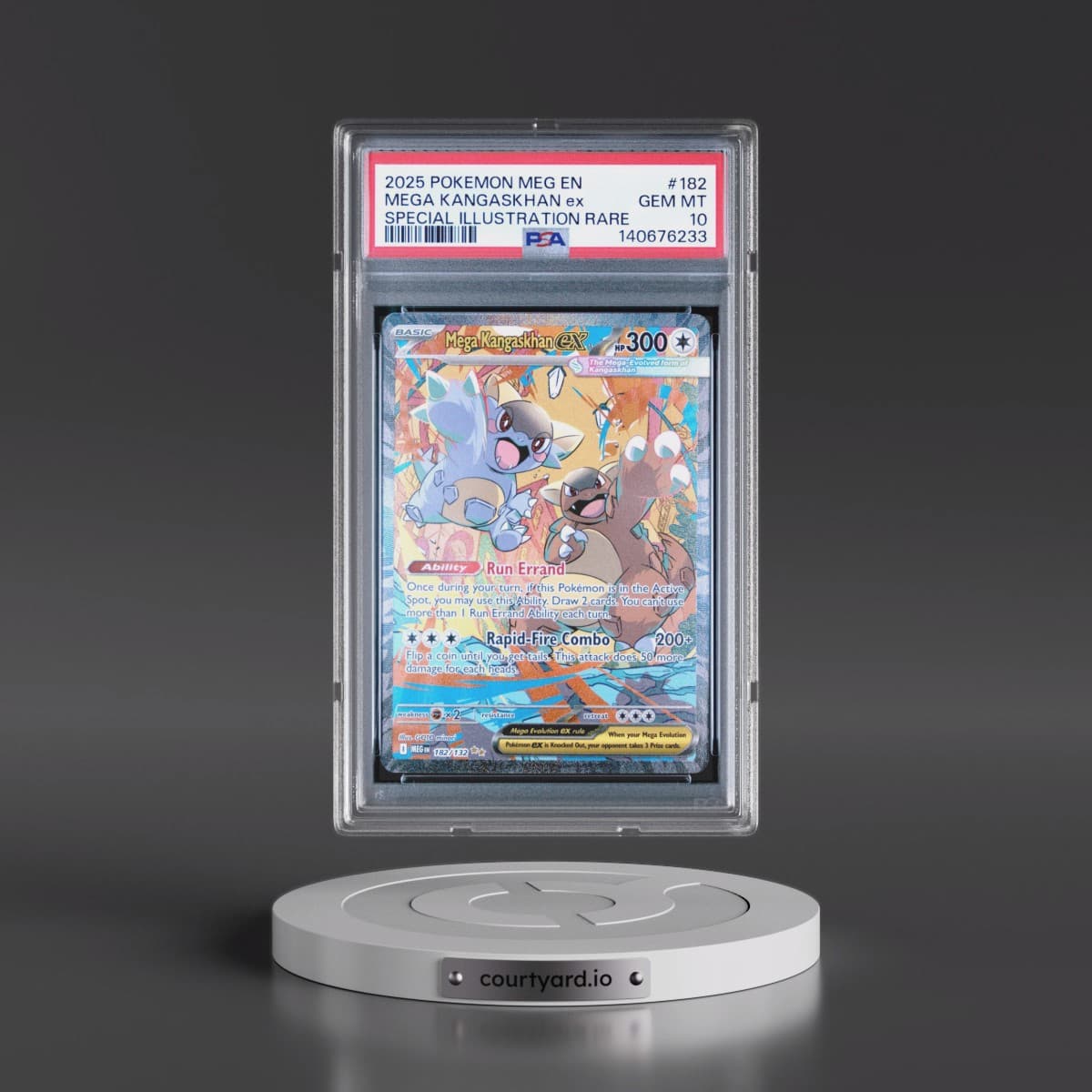 2025 Pokémon Meg EN-Mega Evolution #182 Mega Kangaskhan EX - Holo Special Illustration Rare (PSA 10 GEM MINT)