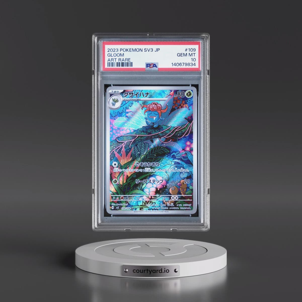 2023 Pokémon SV3-Ruler of the Black Flame #109 Gloom - Art Rare (PSA 10 GEM MINT)