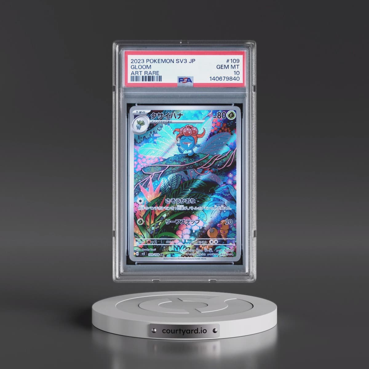 2023 Pokémon SV3-Ruler of the Black Flame #109 Gloom - Art Rare (PSA 10 GEM MINT)