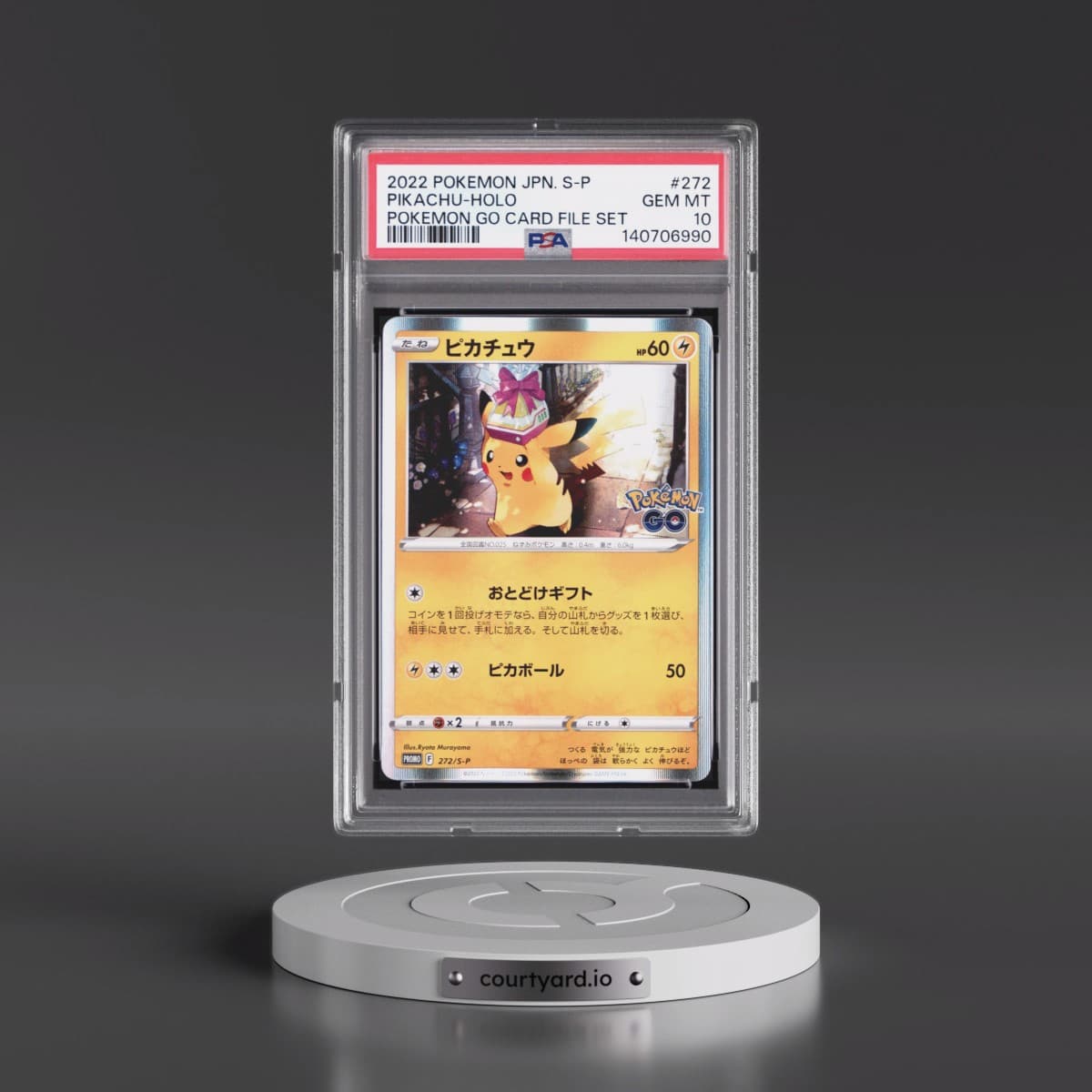 2022 Pokémon S Promo #272 Pikachu - Holo Pokemon Go Card File Set (PSA 10 GEM MINT)