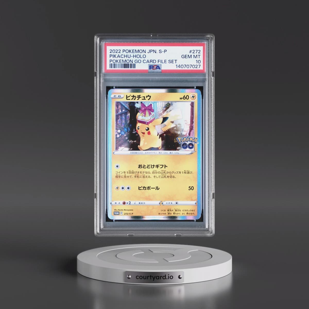 2022 Pokémon S Promo #272 Pikachu - Holo Pokemon Go Card File Set (PSA 10 GEM MINT)