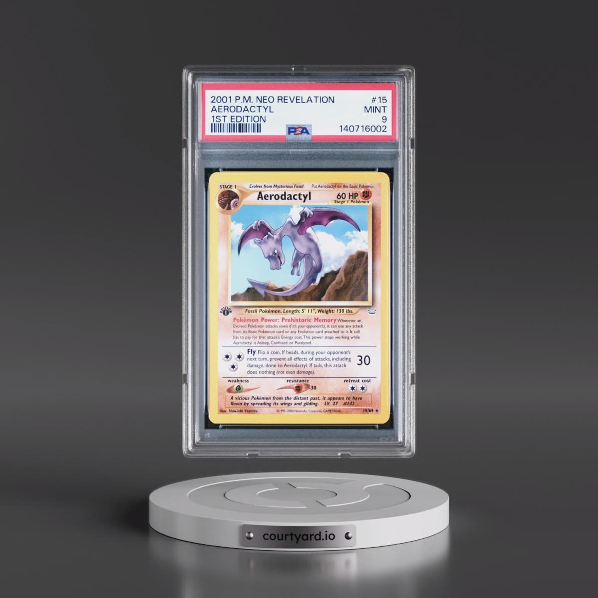 2001 Pokémon Neo Revelation #15 Aerodactyl - 1st Edition (PSA 9 MINT)