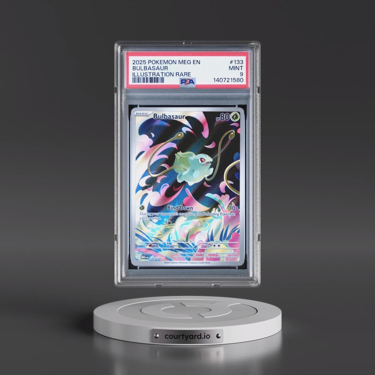 2025 Pokémon Meg EN-Mega Evolution #133 Bulbasaur - Illustration Rare (PSA 9 MINT)