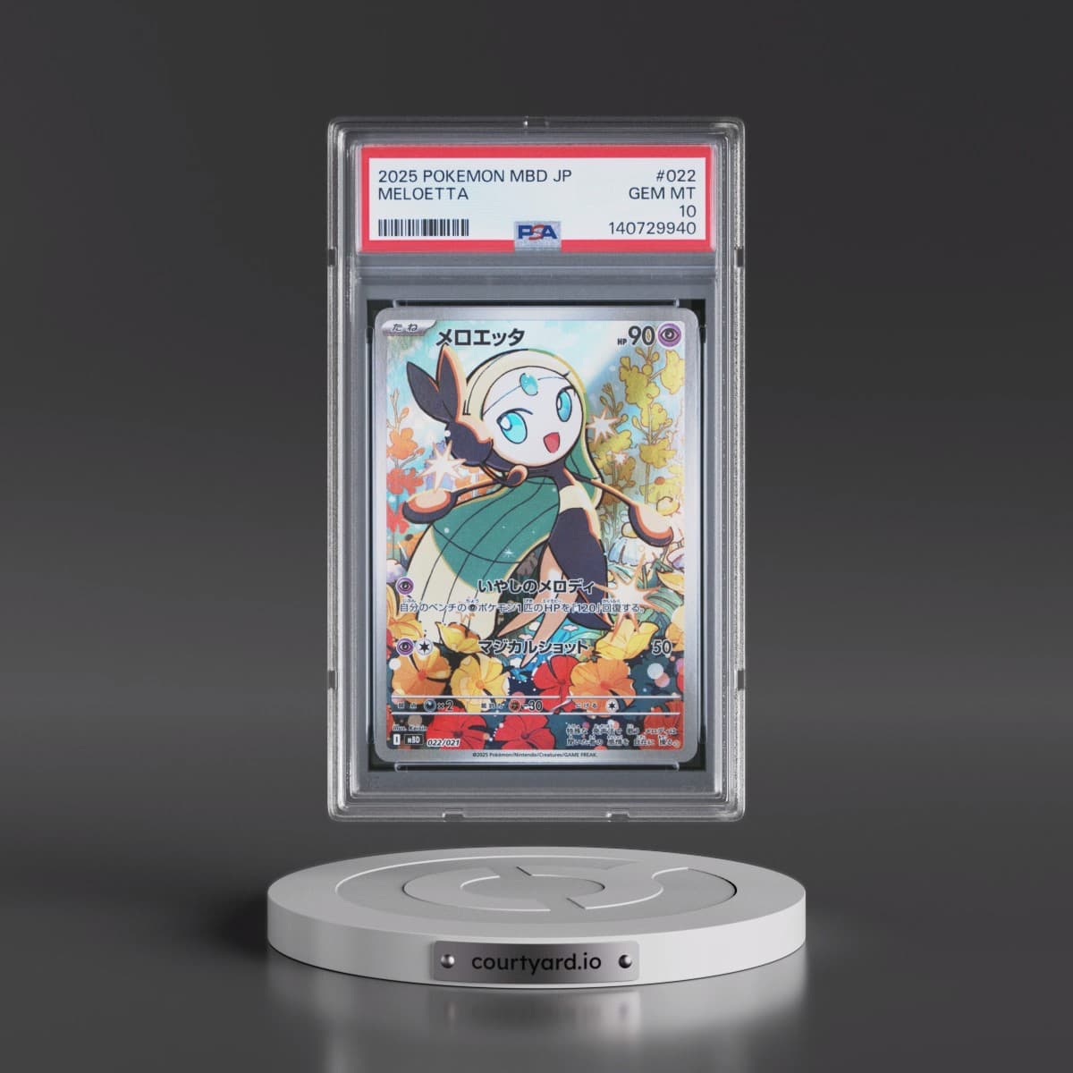 2025 Pokémon Mbd-Mega Starter Set Mega Diancie EX #022 Meloetta (PSA 10 GEM MINT)