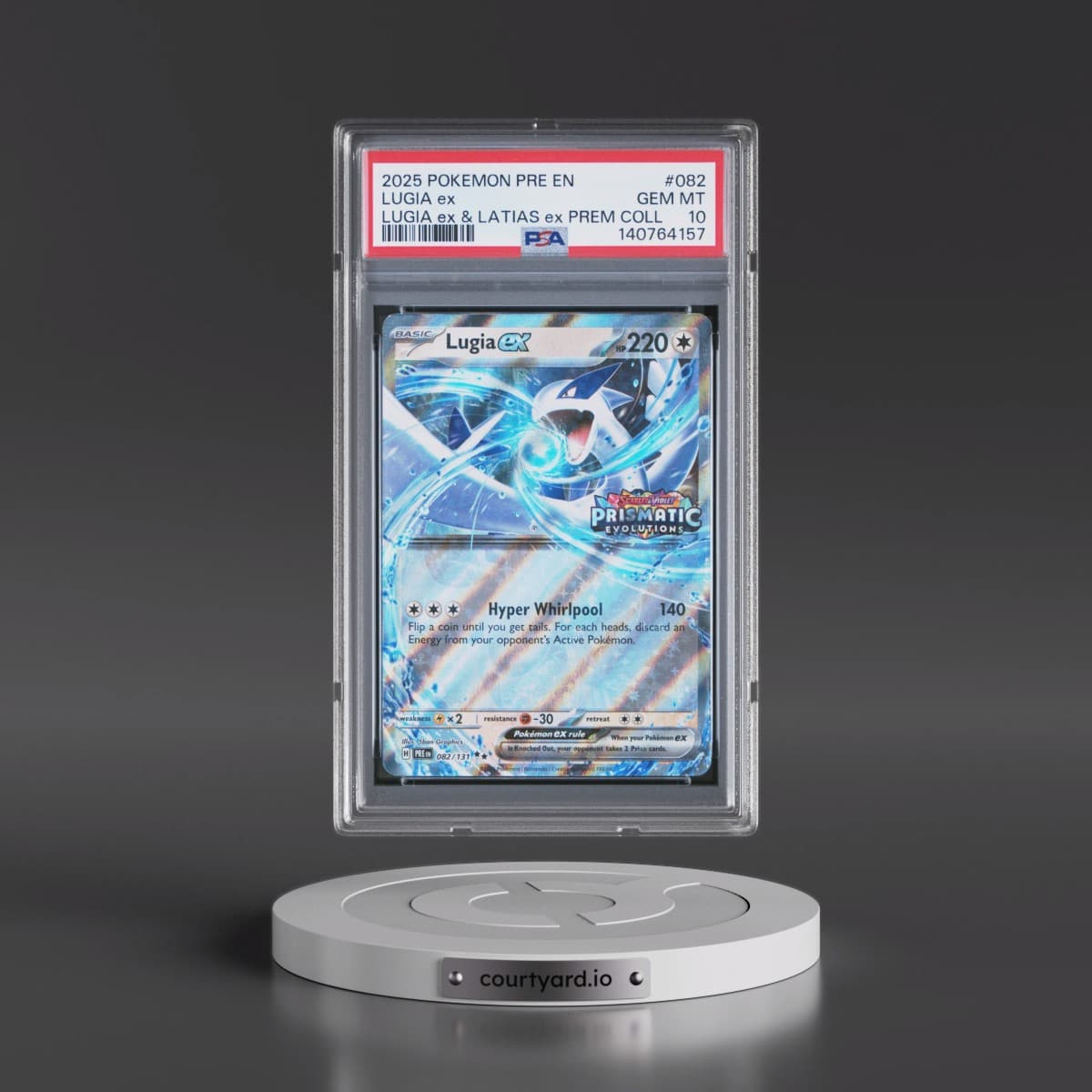 2025 Pokémon Pre EN-Prismatic Evolutions #082 Lugia EX - Holo Lugia EX & Latias EX Premium Collection (PSA 10 GEM MINT)