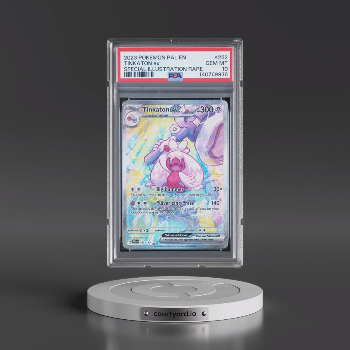 2023 Pokémon Pal EN-Paldea Evolved #262 Tinkaton EX - Holo Special Illustration Rare (PSA 10 GEM MINT)