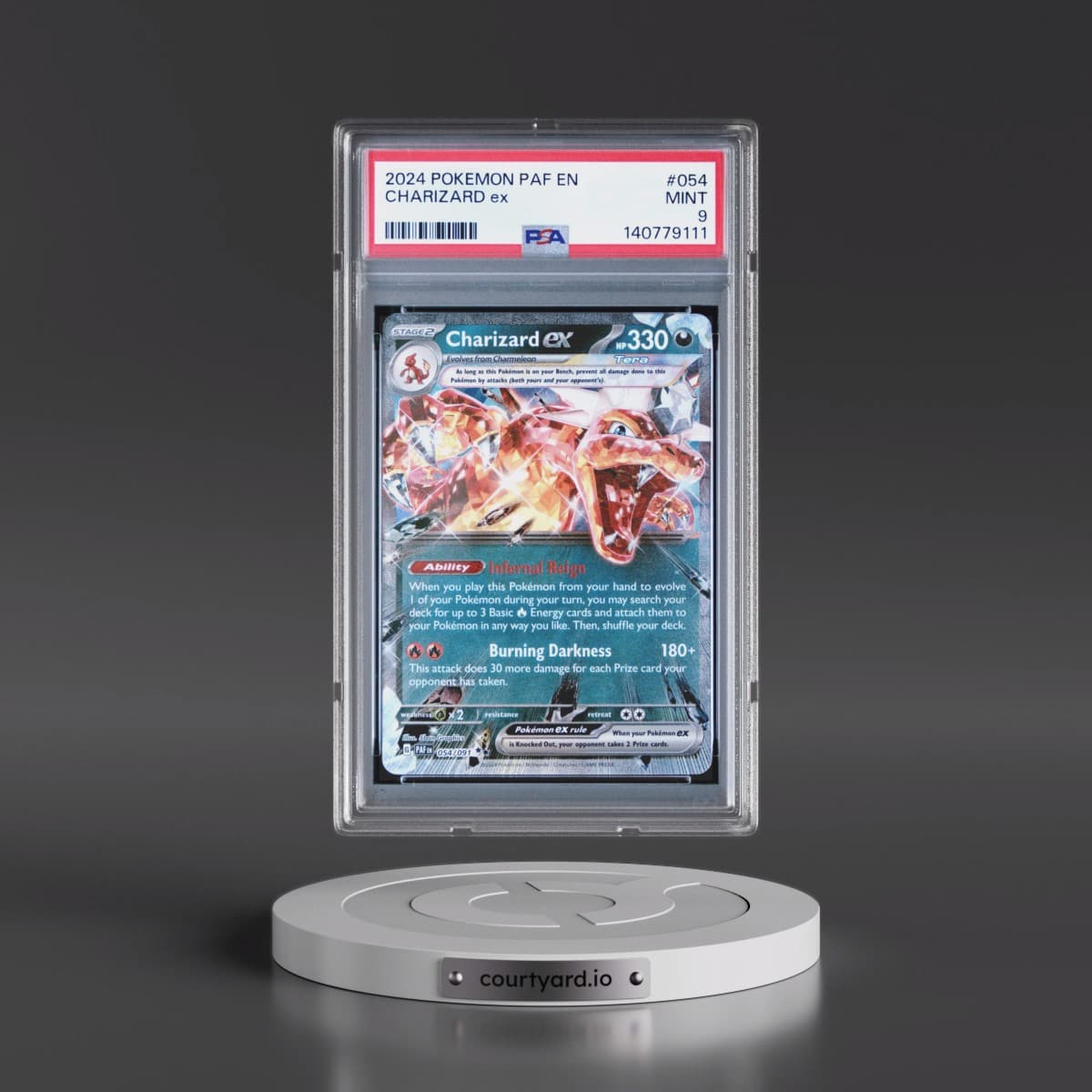 2024 Pokémon Paf EN-Paldean Fates #054 Charizard EX - Holo (PSA 9 MINT)