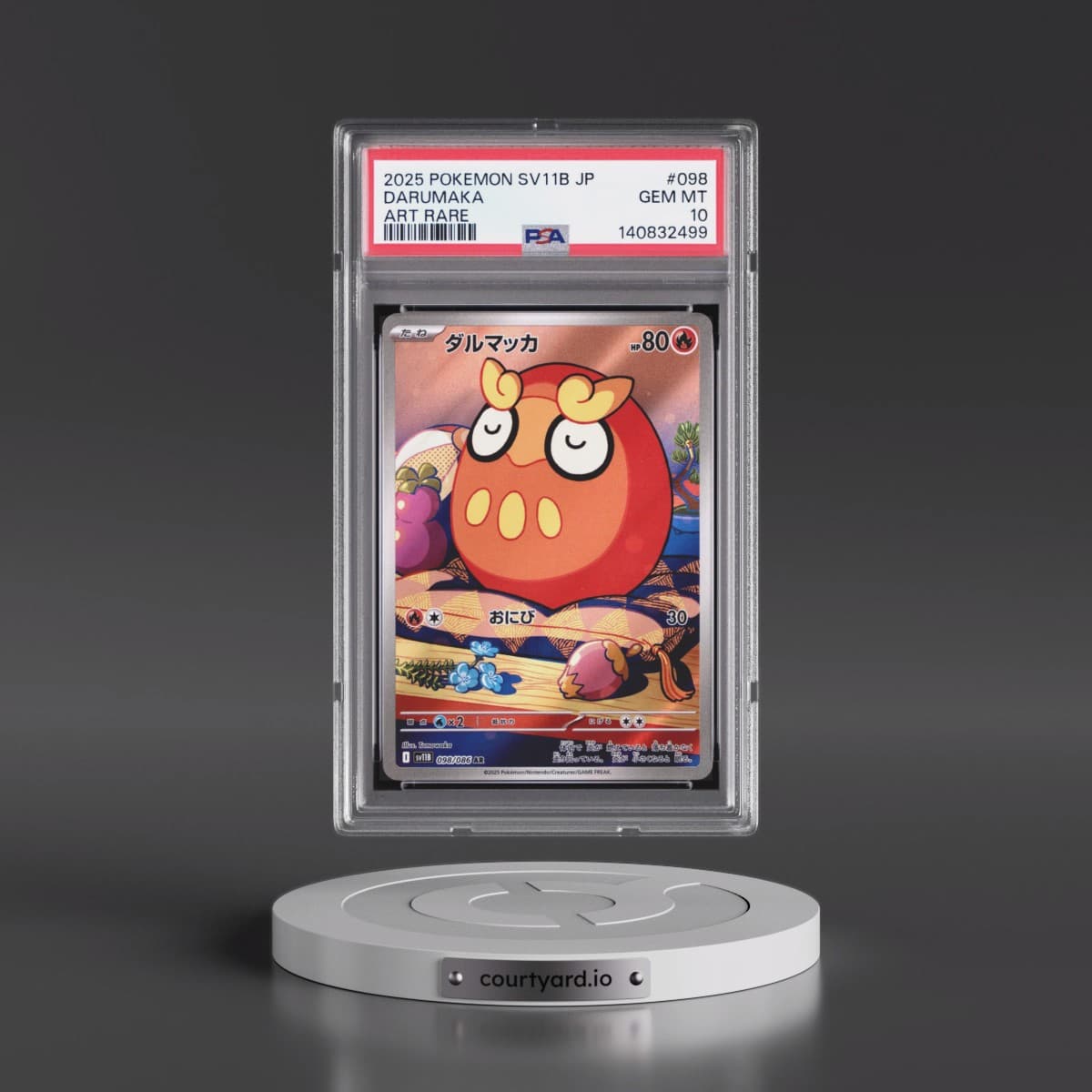 2025 Pokémon Sv11b-Black Bolt #098 Darumaka - Art Rare (PSA 10 GEM MINT)