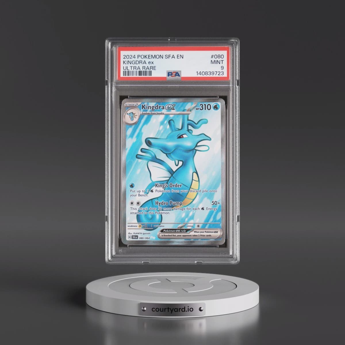 2024 Pokémon Sfa EN-Shrouded Fable #080 Kingdra EX - Holo Ultra Rare (PSA 9 MINT)