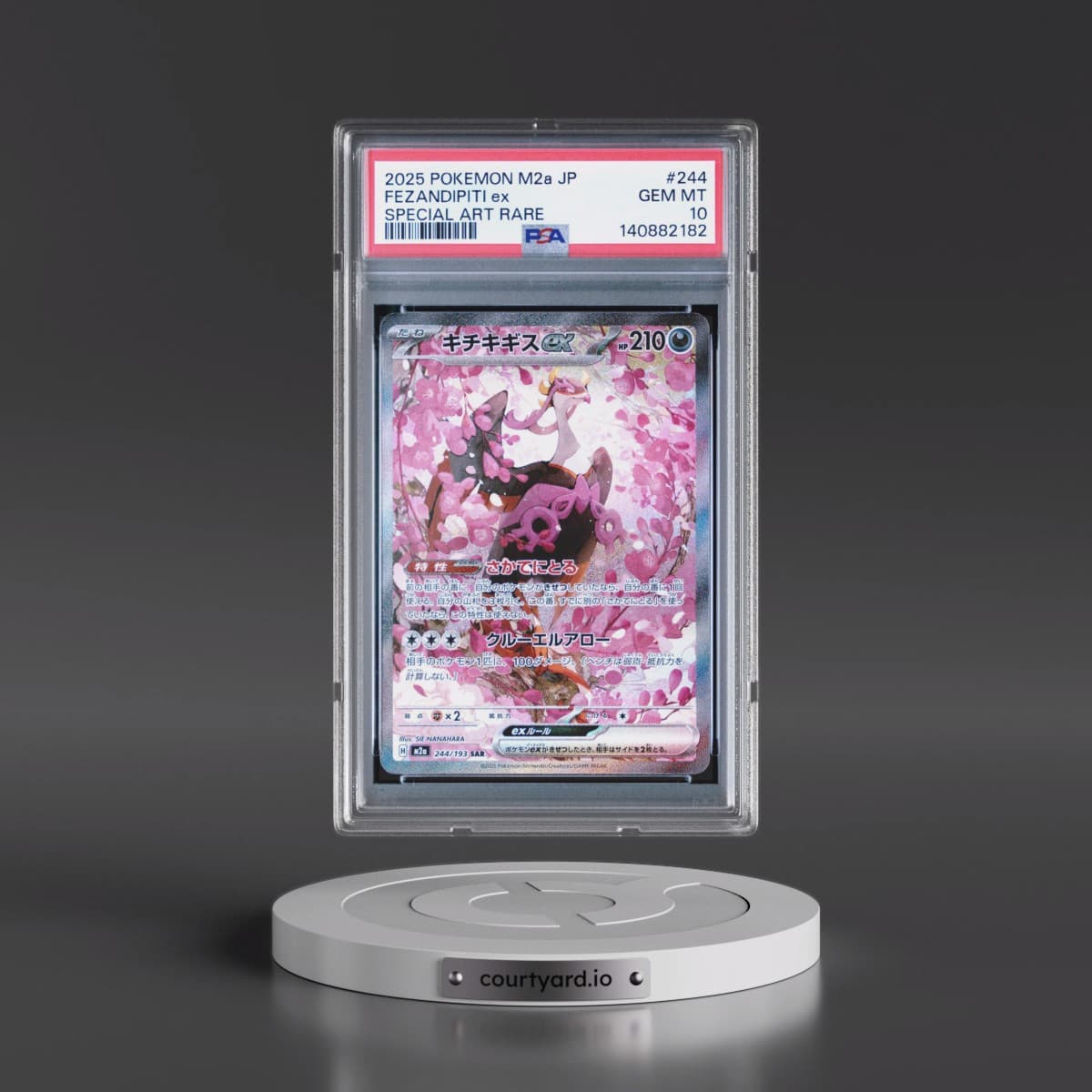2025 Pokémon M2a-Mega Dream EX #244 Fezandipiti EX - Holo Special Art Rare (PSA 10 GEM MINT)