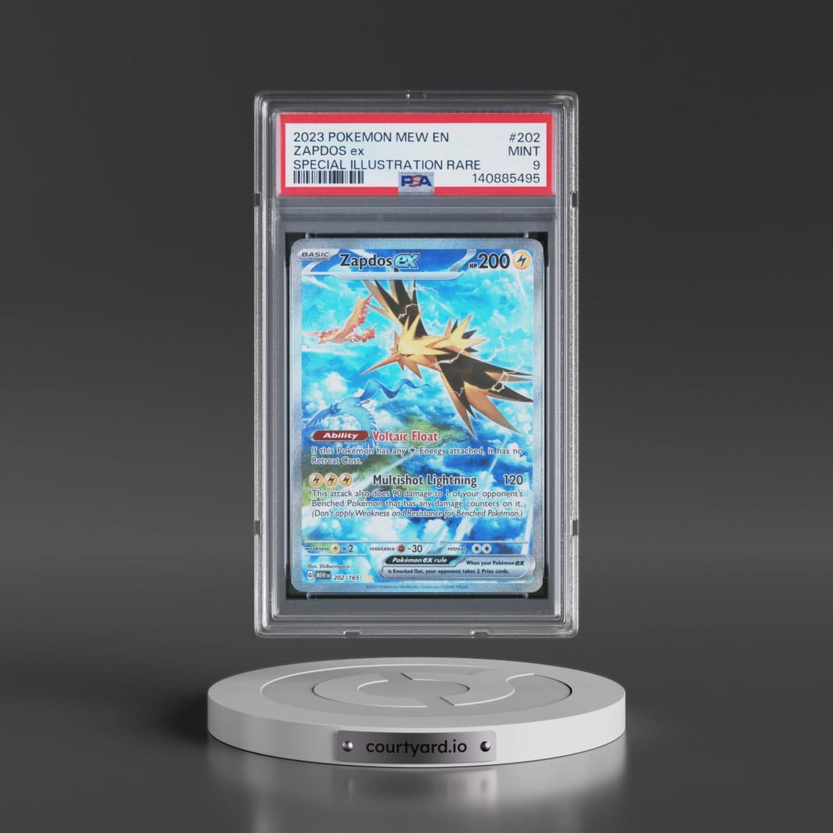 2023 Pokémon Mew EN-151 #202 Zapdos EX - Holo Special Illustration Rare (PSA 9 MINT)