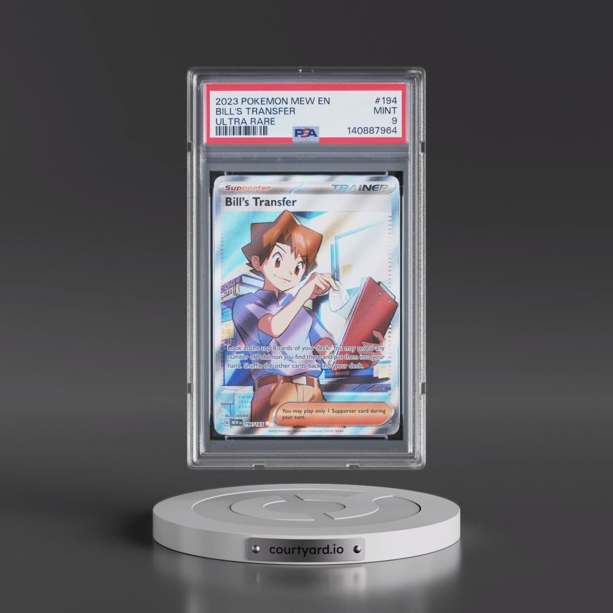 2023 Pokémon Mew EN-151 #194 Bill's Transfer - Ultra Rare (PSA 9 MINT)