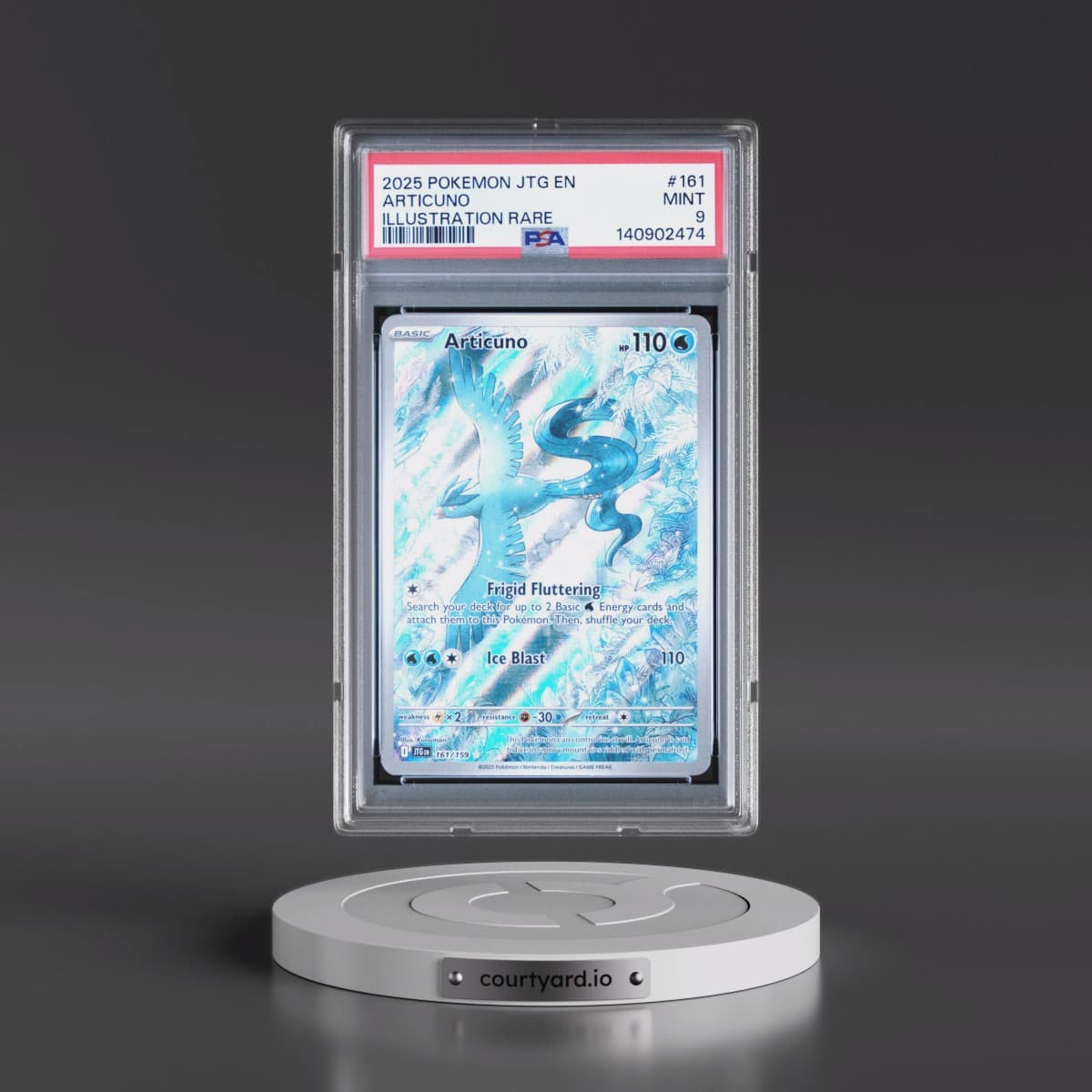2025 Pokémon Jtg EN-Journey Together #161 Articuno - Illustration Rare (PSA 9 MINT)