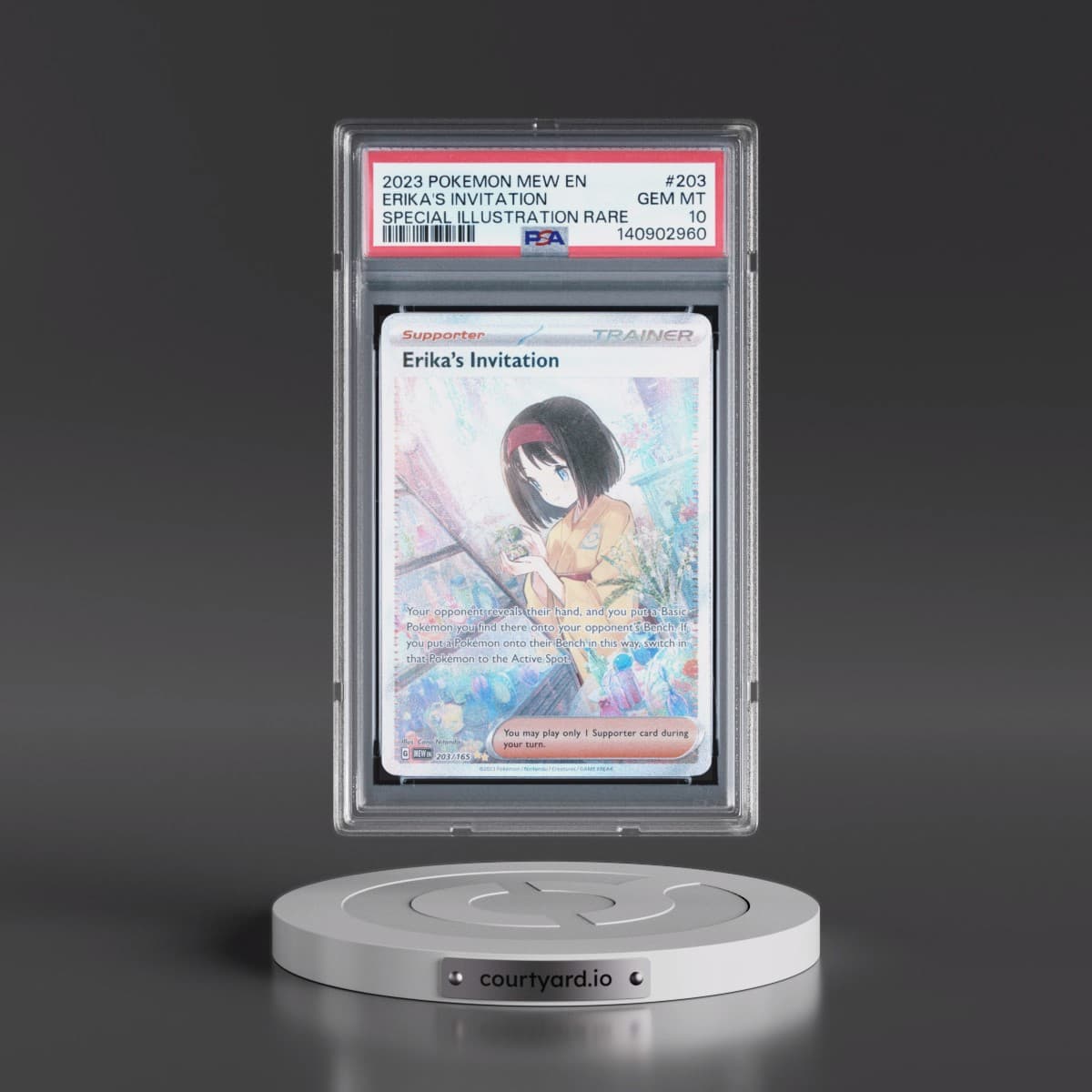 2023 Pokémon Mew EN-151 #203 Erika's Invitation - Special Illustration Rare (PSA 10 GEM MINT)