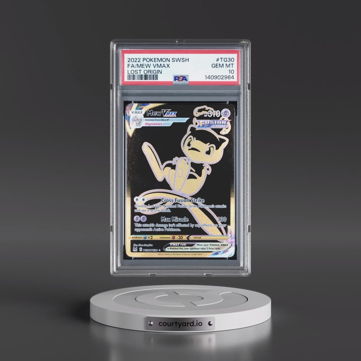 2022 Pokémon Sword & Shield Lost Origin #TG30 Mew Vmax - Full Art (PSA 10 GEM MINT)