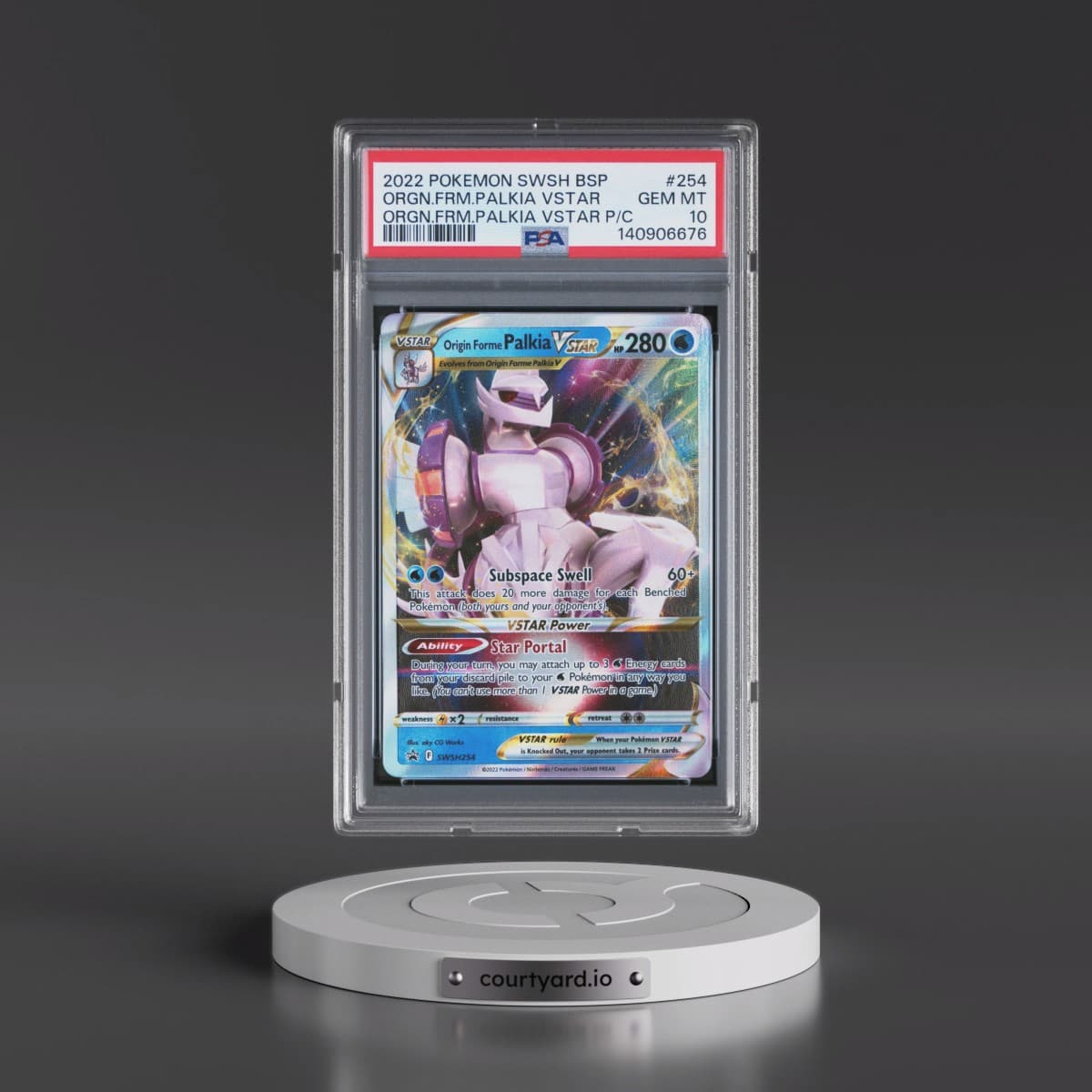 2022 Pokémon Swsh Black Star Promo #254 Origin Forme Palkia Vstar - Origin Forme Palkia Vstar Premium Collection (PSA 10 GEM MINT)