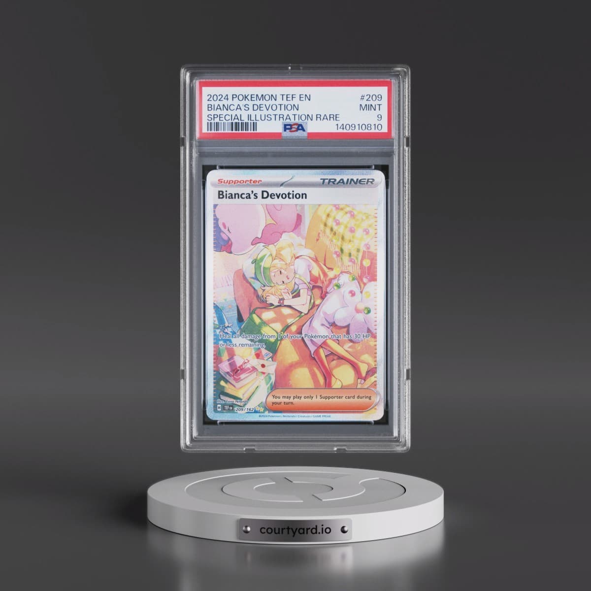 2024 Pokémon Tef EN-Temporal Forces #209 Bianca's Devotion - Special Illustration Rare (PSA 9 MINT)