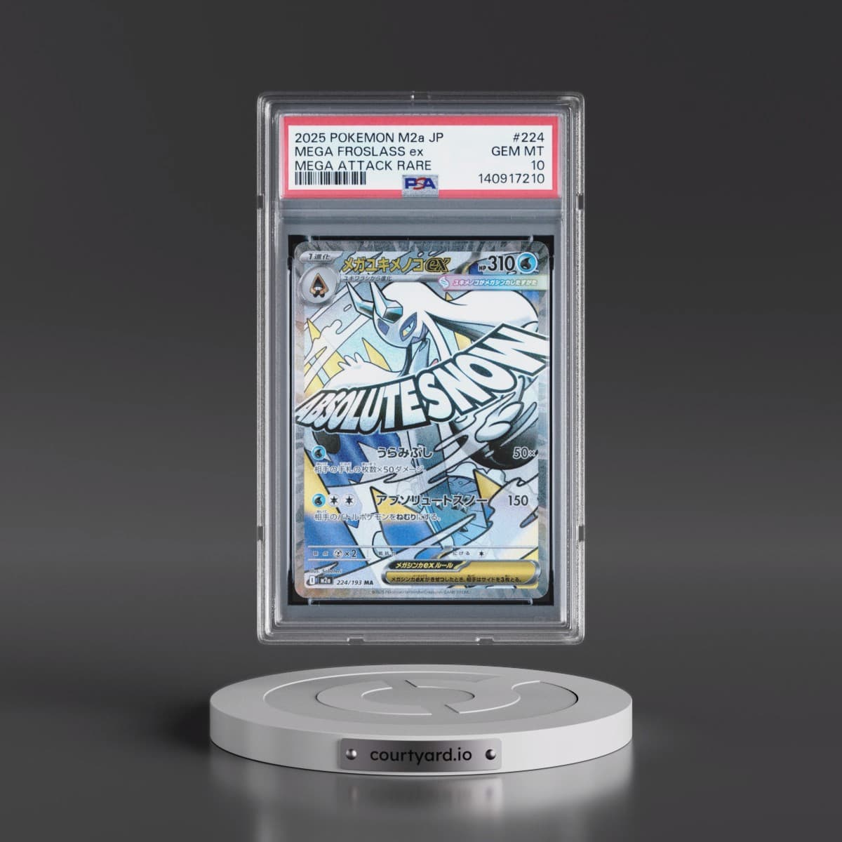 2025 Pokémon M2a-Mega Dream EX #224 Mega Froslass EX - Holo Mega Attack Rare (PSA 10 GEM MINT)