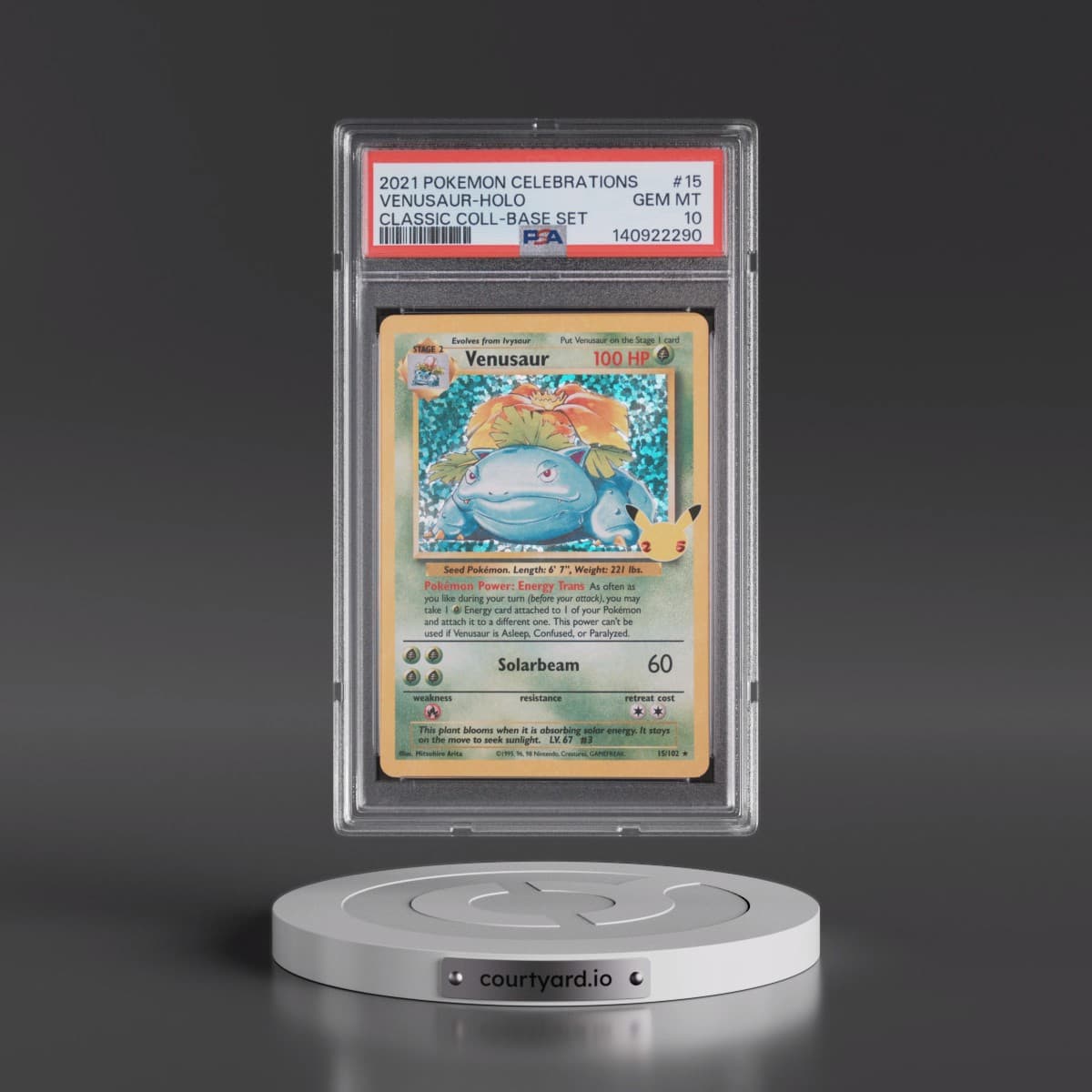 2021 Pokémon Celebrations Classic Collection #15 Venusaur - Holo (PSA 10 GEM MINT)